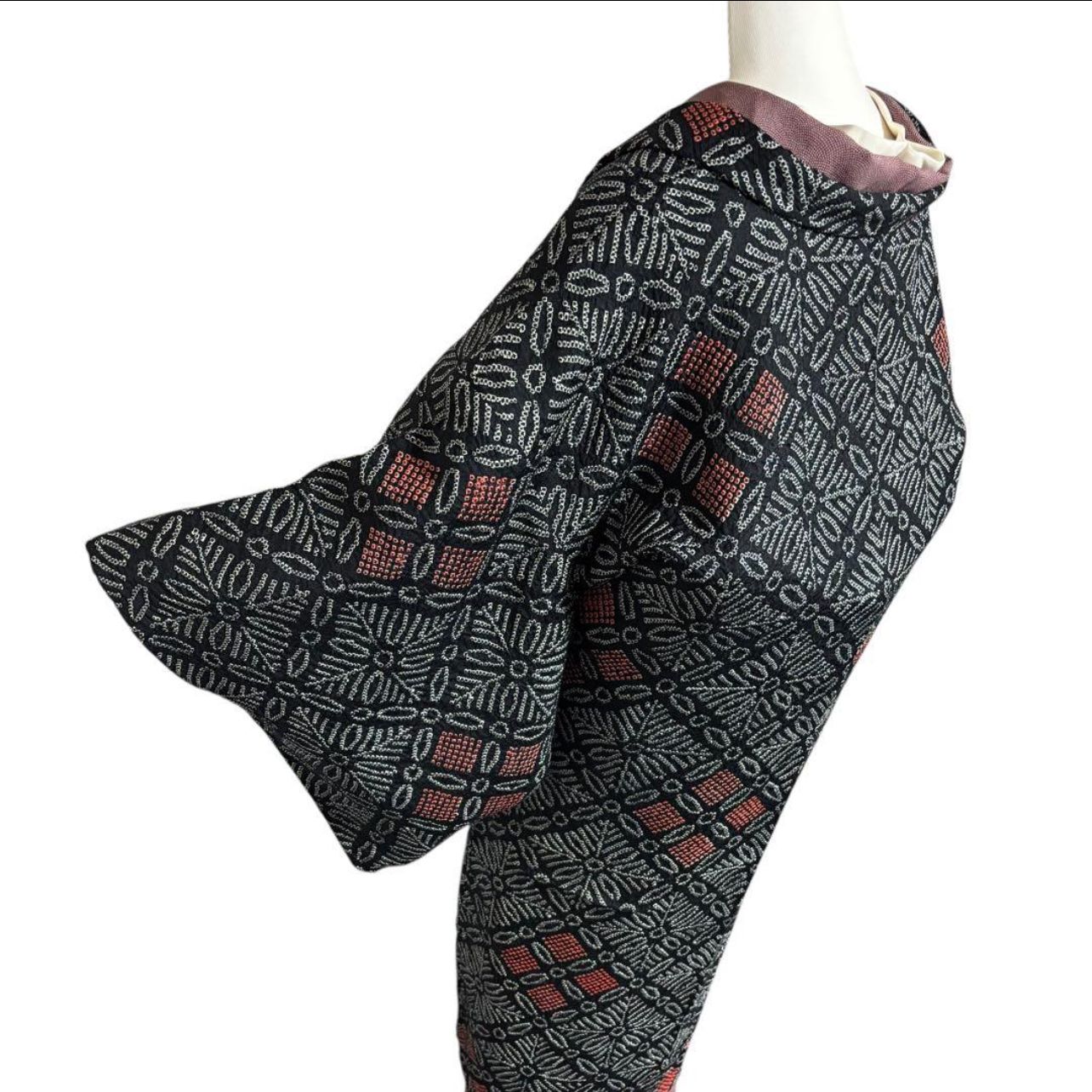 4715/美品～♪総絞り/柔らかな優しいお色目の羽織でギャザーの