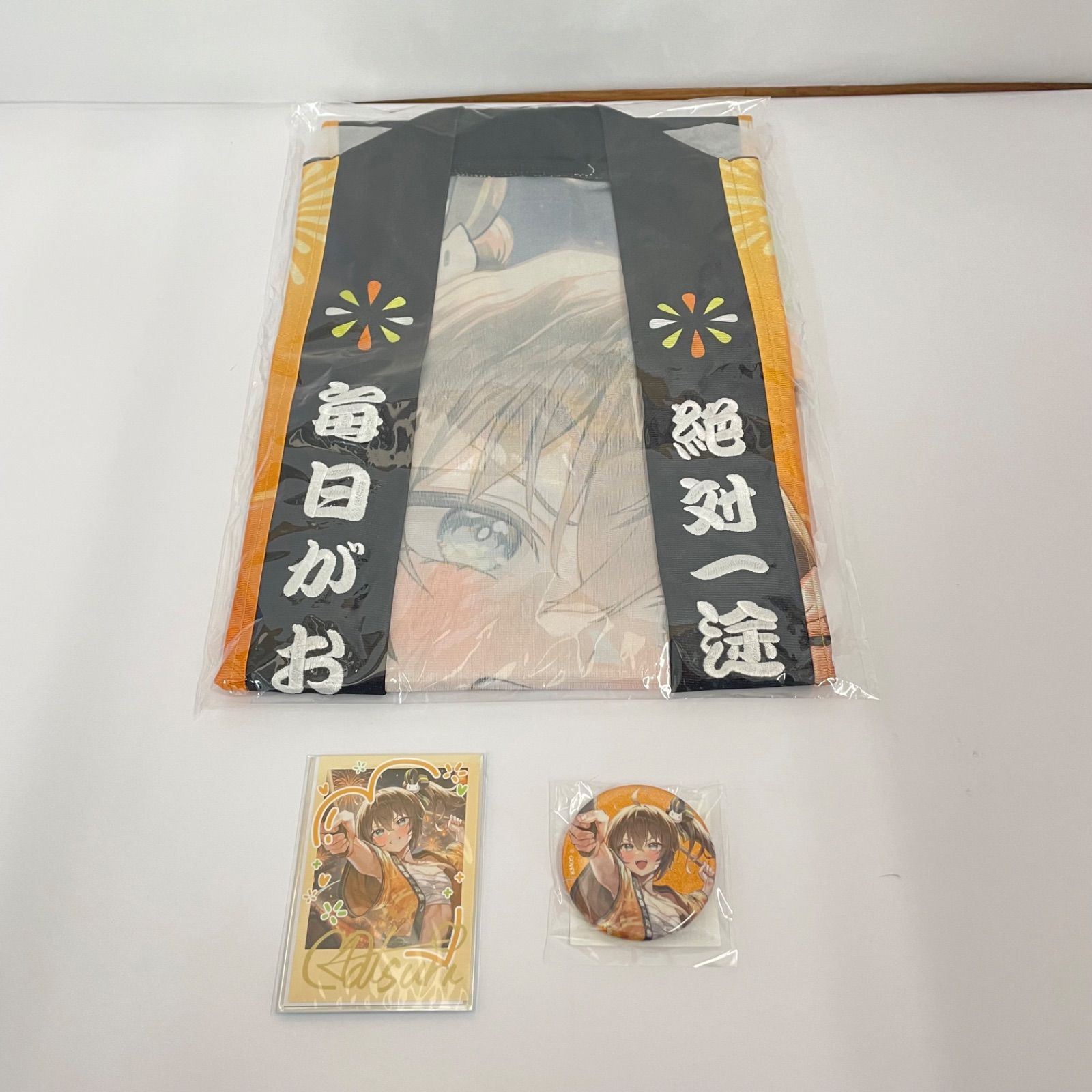 ホロライブ 夏色まつり 活動7周年記念グッズ 直筆チェキ 法被 缶バッジ 3点セット 718-8326