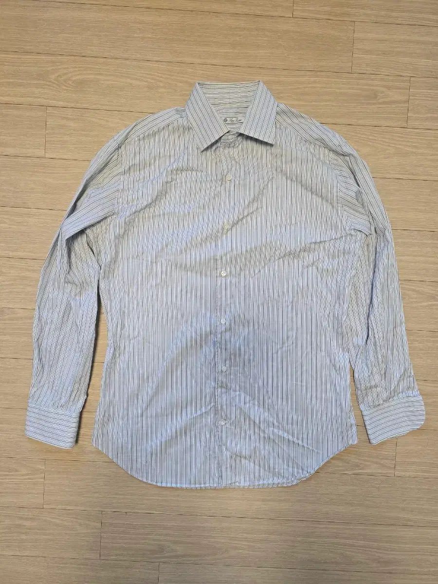 ロロ ピアーナ メンズ ストライプ ドレスシャツ