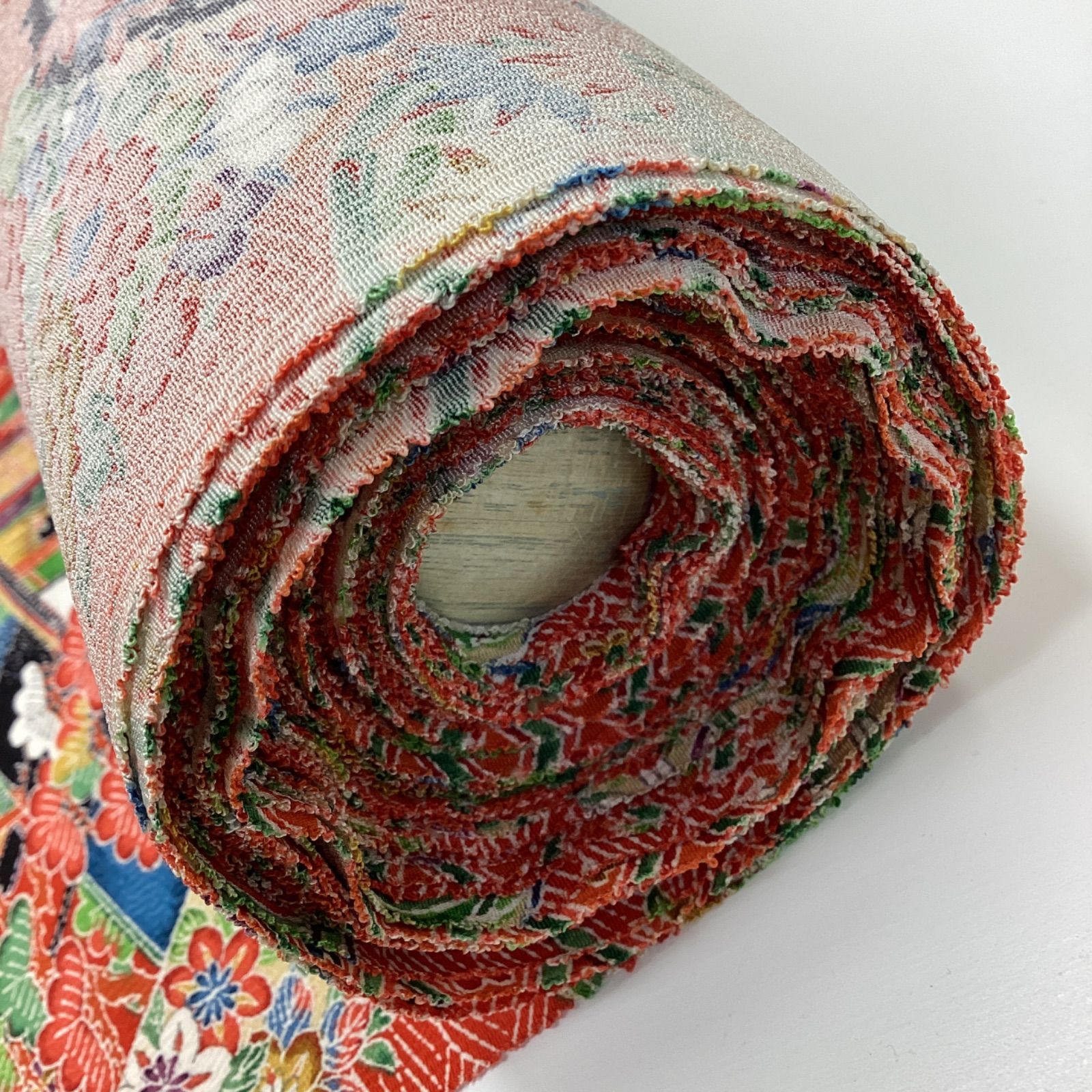 新品未使用 着物反物 加賀小紋 浜ちりめん 正絹R89 - メルカリ