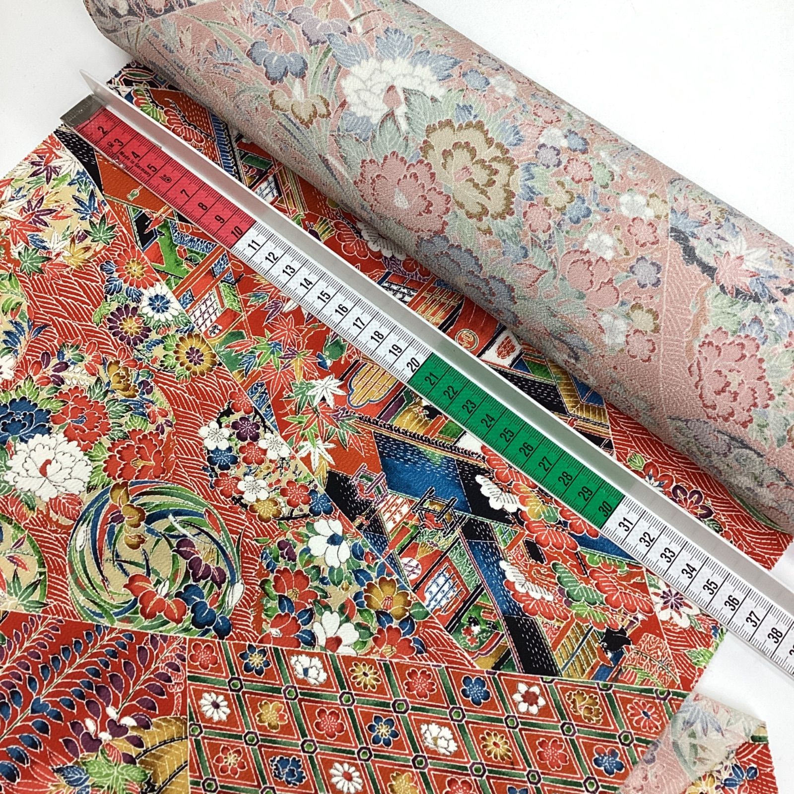 新品未使用 着物反物 加賀小紋 浜ちりめん 正絹R89 - メルカリ