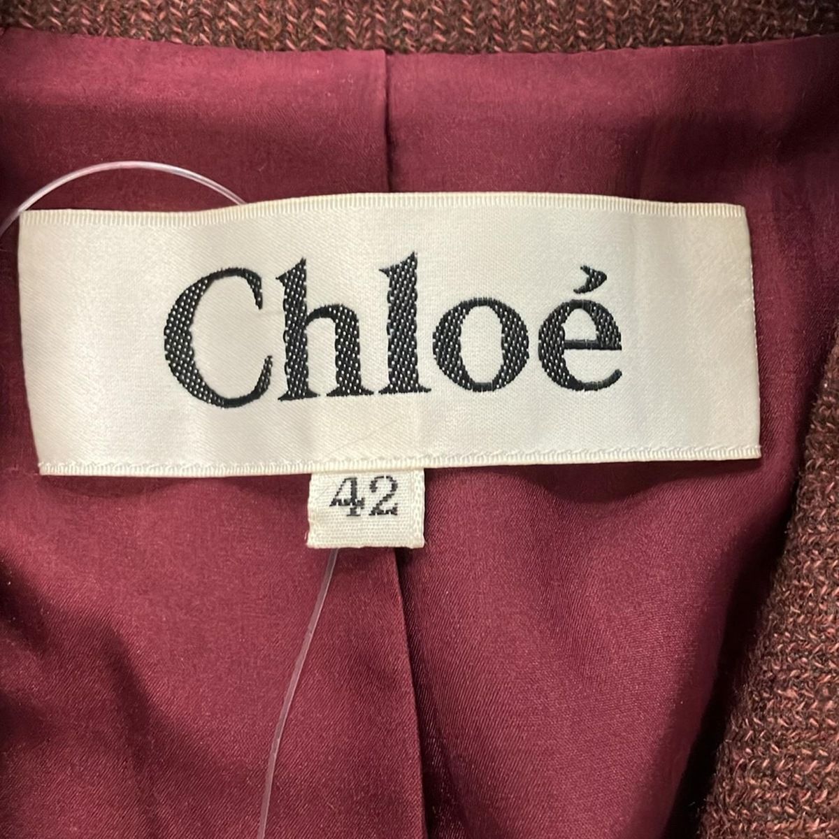 Chloe(クロエ) ジャケット サイズ42 L レディース - ボルドー 長袖