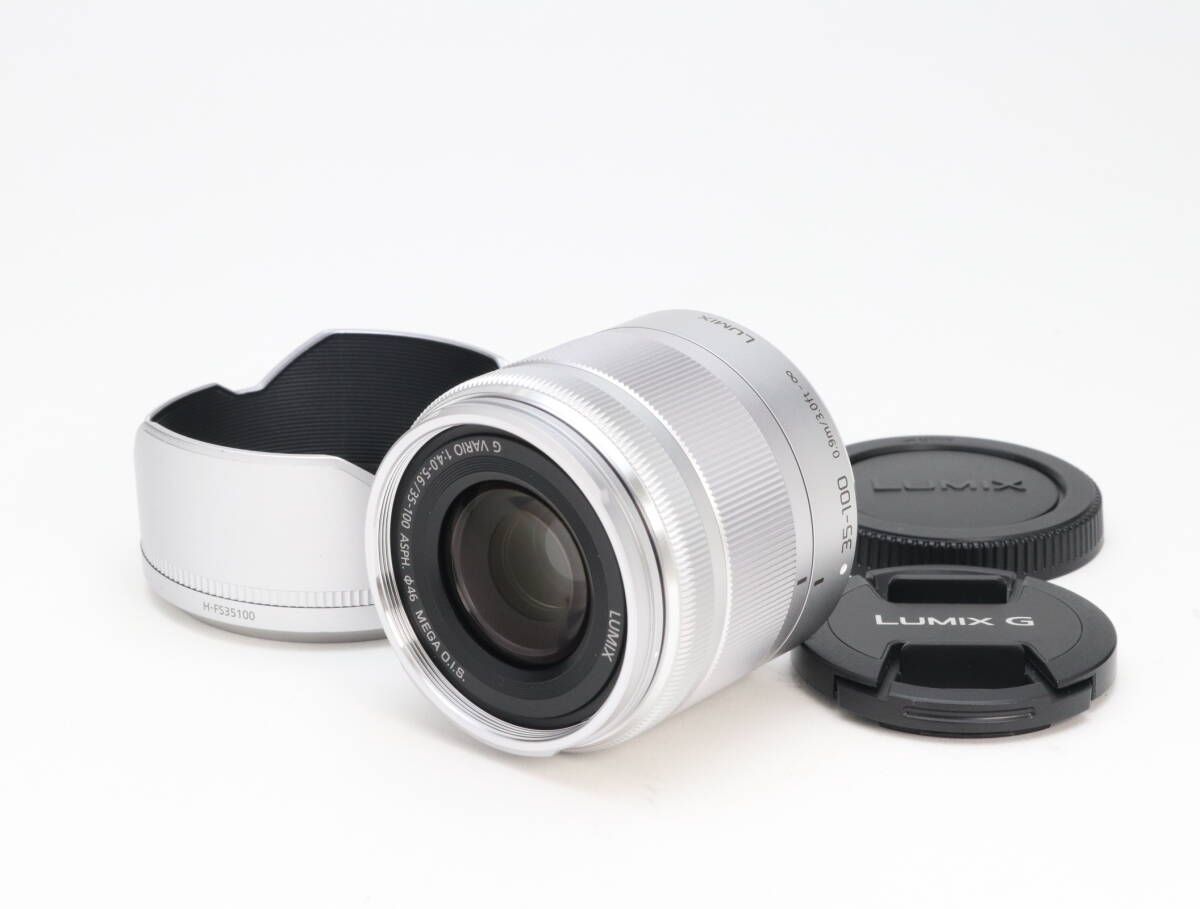 A Panasonic パナソニック LUMIX G VARIO 35 100 mm F 4 0 5 6 ASPH MEGA O I S H FS 35100 シルバー 初期不良 対応 111 189