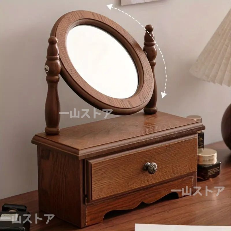 おしゃれ 卓上ドレッサー 姫鏡台 引き出し 鏡付き 収納 かわいい 北欧