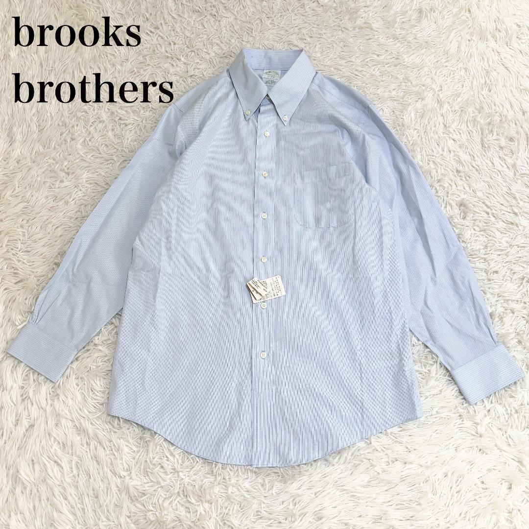 Brooks Brothers 長袖BDシャツ 水色ストライプ