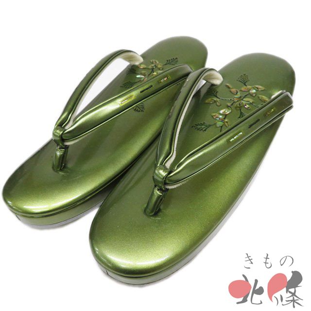 銀座 ぜん屋 草履 和装小物 螺鈿 新古品 リサイクル 23cm Mサイズ 箱付き きもの北條 A1305-4
