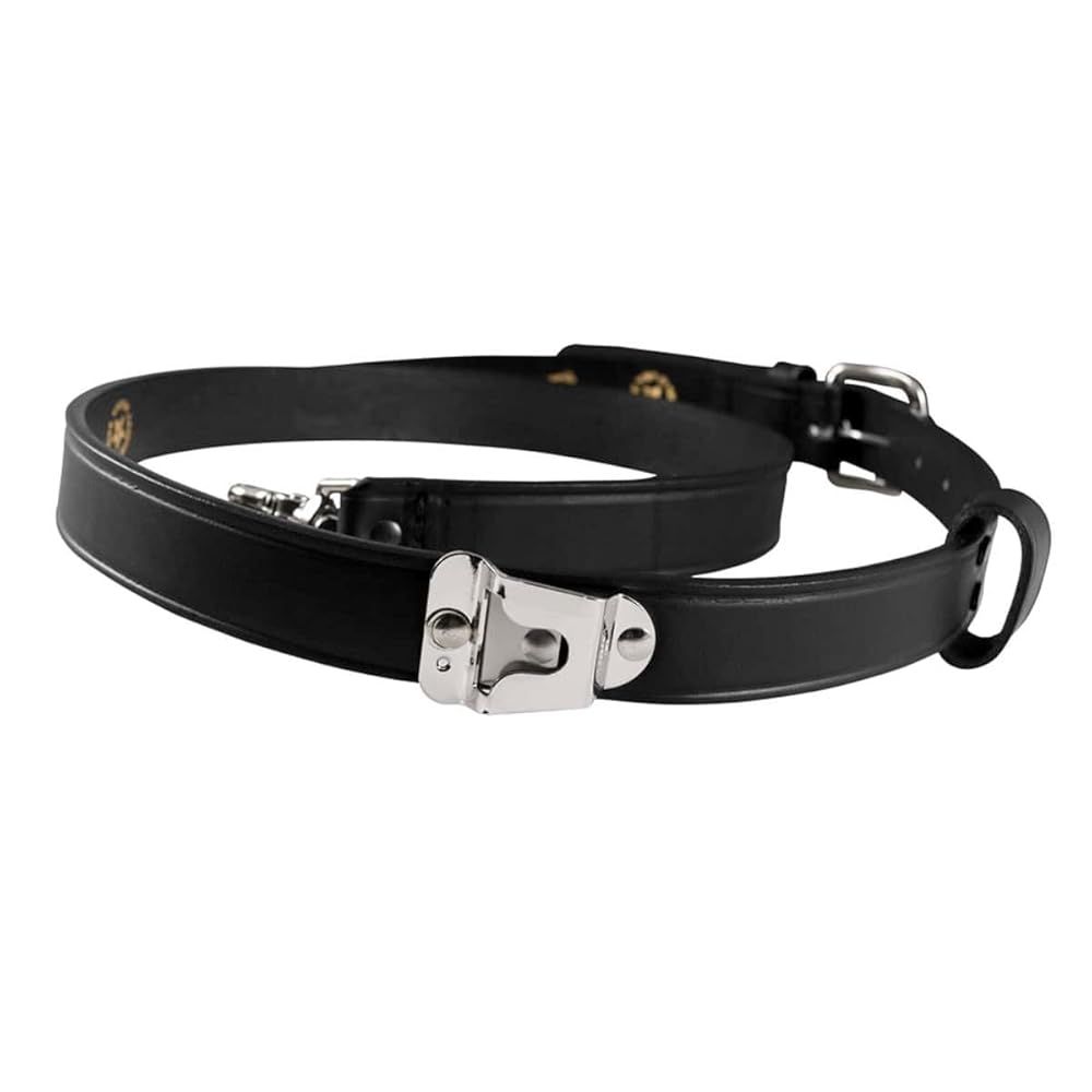 ボストンレザー ニューヨークスタイル レザーラジオストラップ プレーンブラック Regular