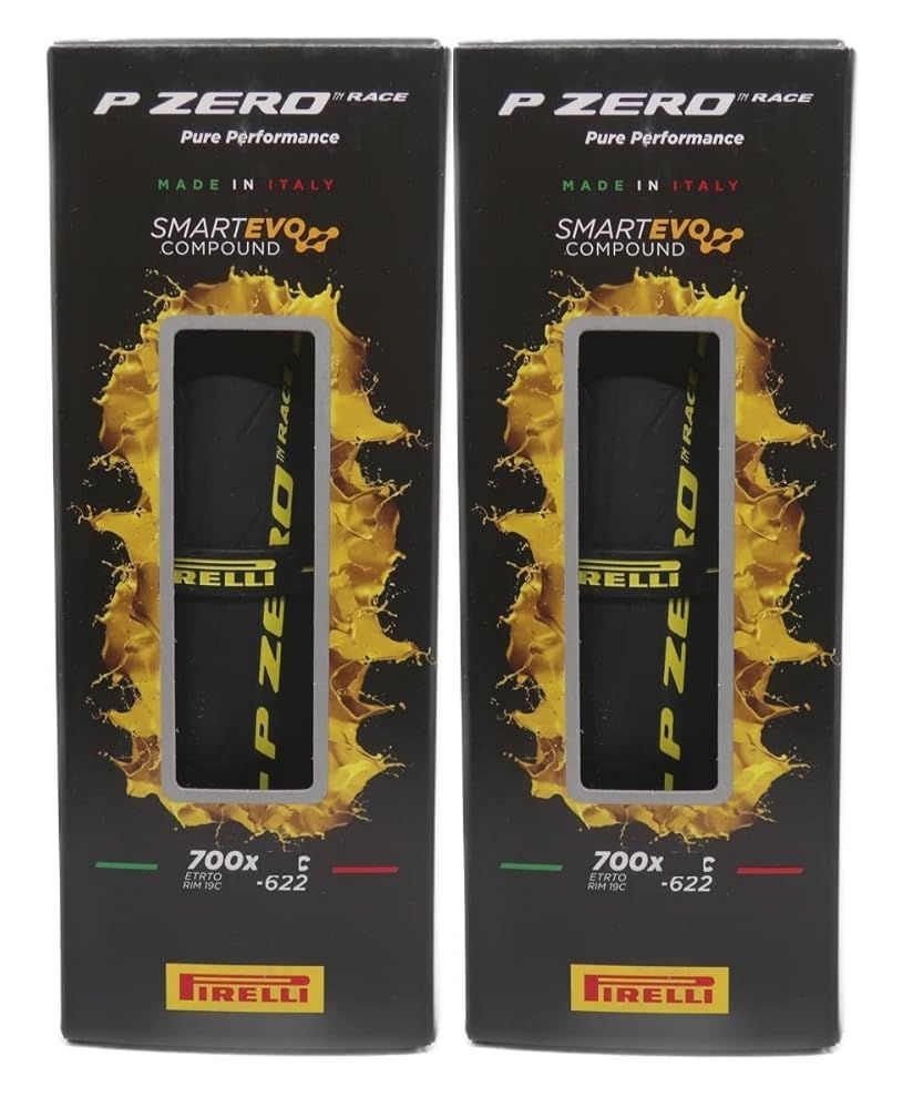 2本セット PIRELLI ピレリ P ZERO RACE エディション クリンチャータイヤ Color Edition 700 c WO x 26 イエローラベル 並行輸入品