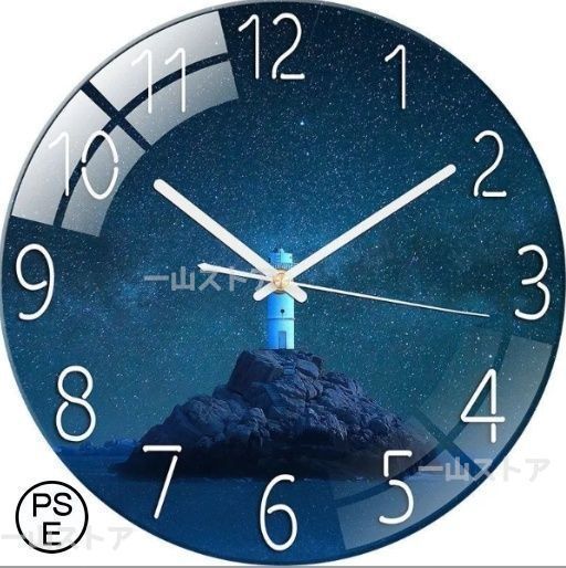 ウォールクロック 掛け時計 壁掛け時計 強化ガラス サイレント 静音 電池式 クリエイティブ スタイリッシュ 直径30cm 丸型 インテリア時計 壁掛け 時計 おしゃれ モダン インテリア アート 稲