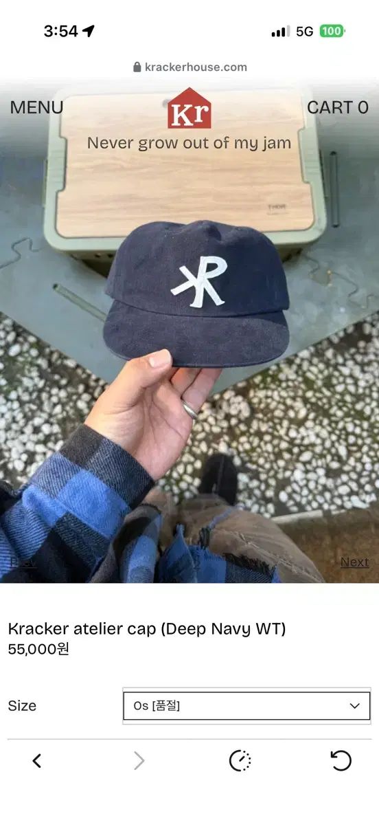 クラッカーハウス アトリエ 캡 ネイビー os