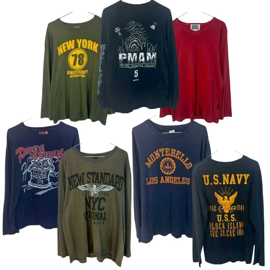 古着卸 古着まとめ売り ロンT 長袖Tシャツ カットソー グラフィックt