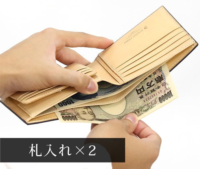 二つ折り財布 ブルー