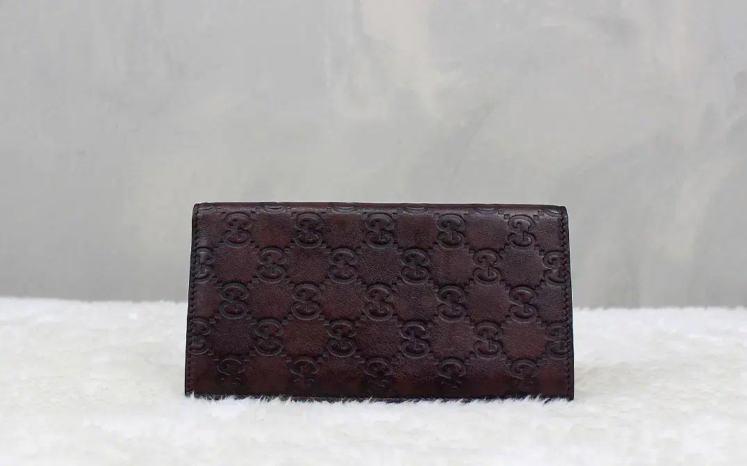 ブランド グッチ GGロゴ マイクロシマ 長財布