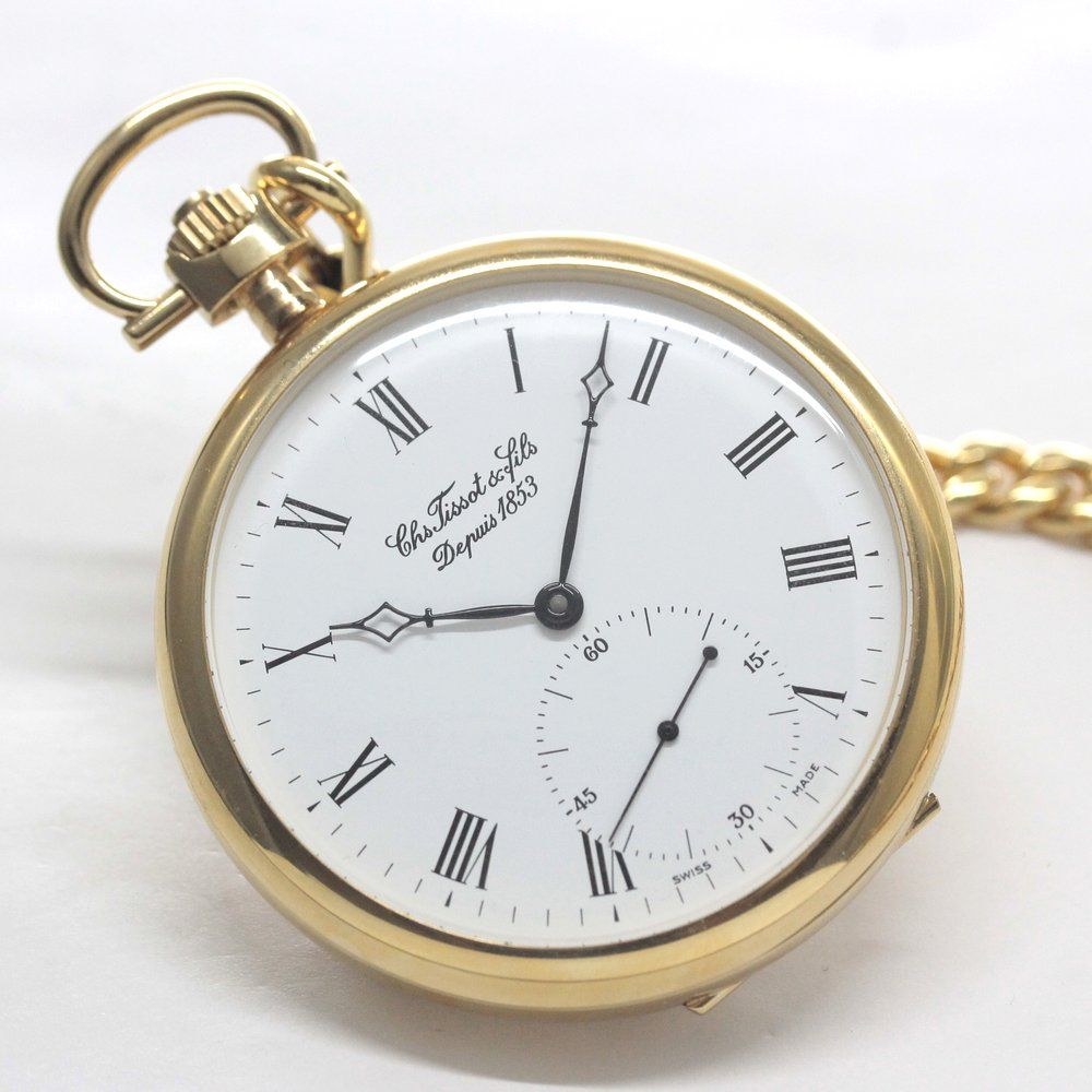  絶版モデルのティソ TISSOT 鍵巻き式懐中時計 ヴィンテージ 1039 懐中時計 腕時計(アナログ)