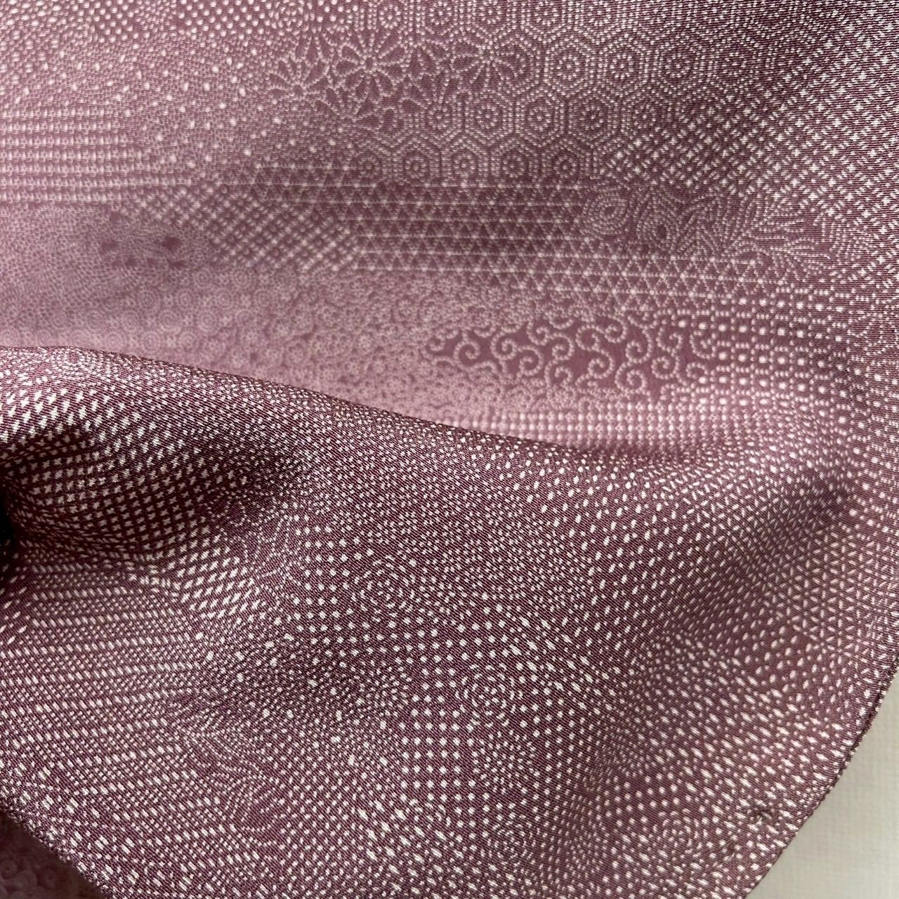 江戸小紋 紋無し 寄せ柄 色無地 正絹 着物 MK-1946 - メルカリ