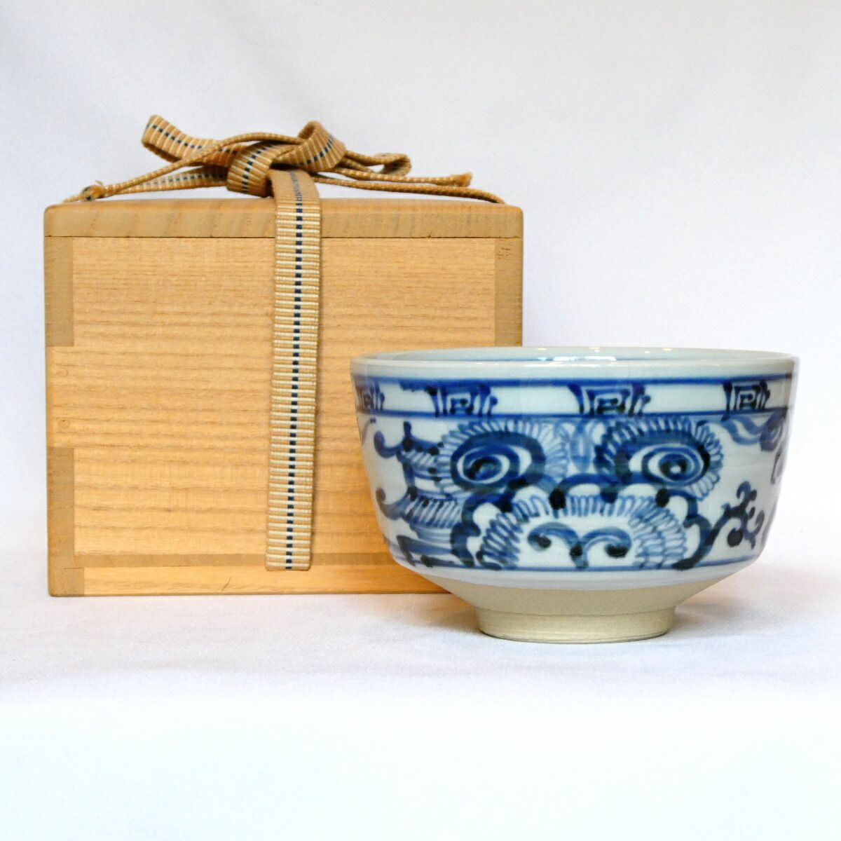 時代品の為、特価品！！】平安篩月庵 三浦竹泉作 雲堂手茶碗 茶道具