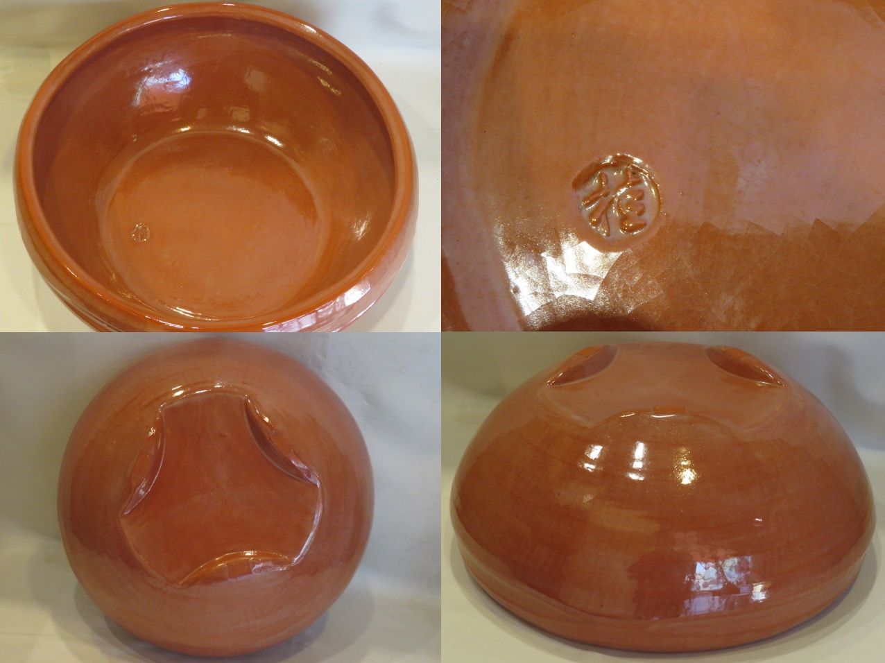 十一月◇特売品）【炭所望/廻り炭】平安 桂楽作 半田焙烙一双 赤 筋