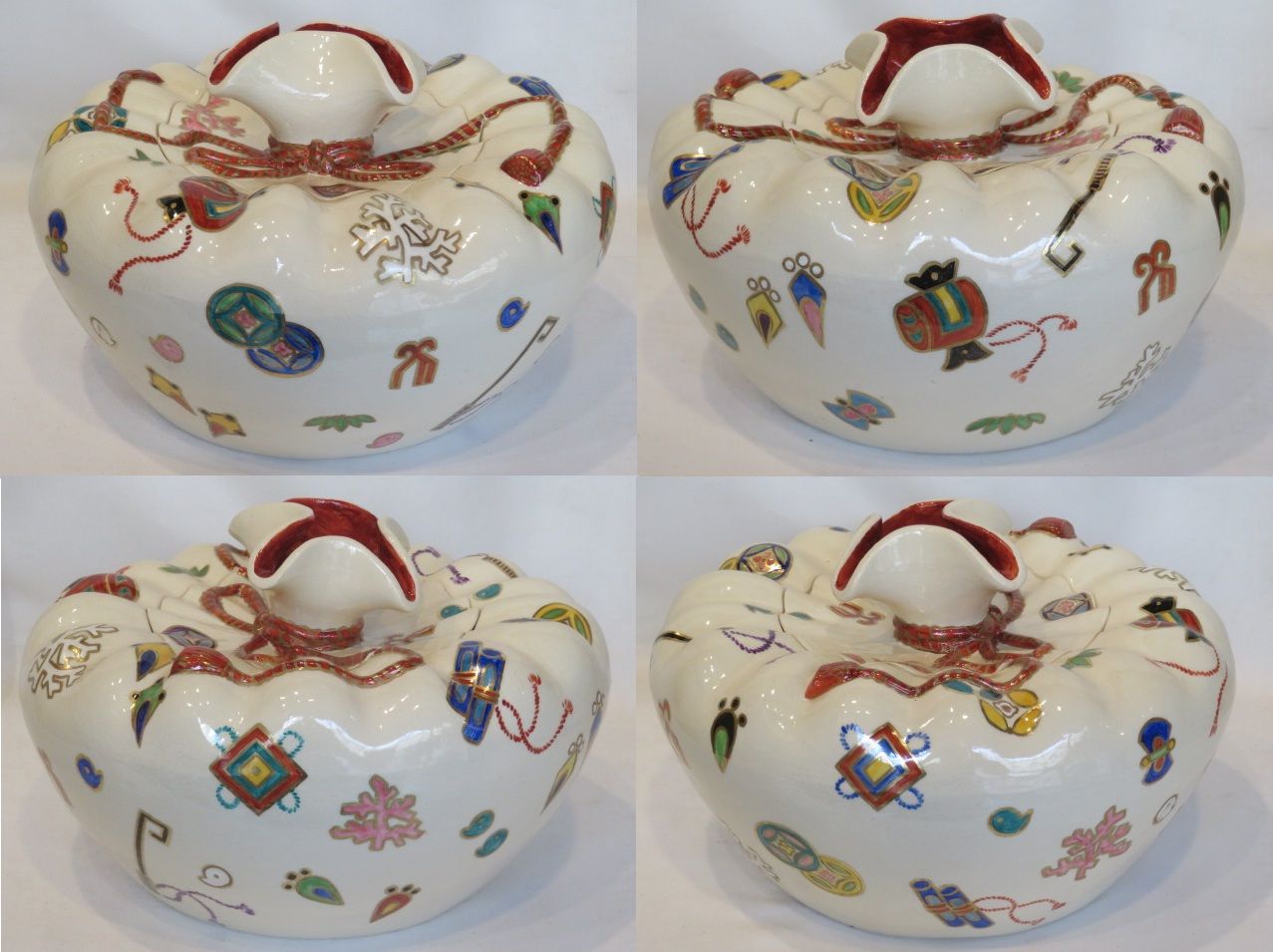 十二月 特売品 平安 妙見窯 今岡都作 宝袋絵水指 茶道具 税込