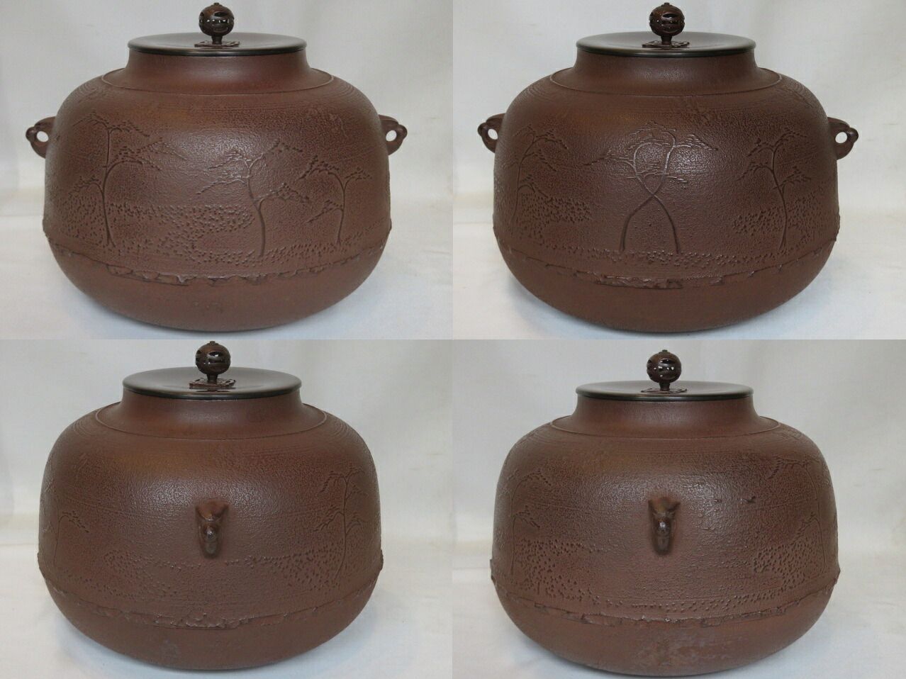 十二月◇特売品）釜師 須藤浄義作 風炉用 松地紋真形釜〔税込・送料込