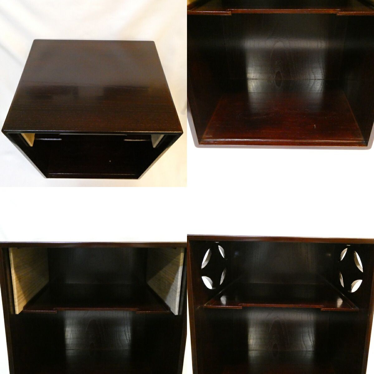 年末特売品】平安 川瀬表完作 八千代棚 淡々斎好写 木製 漆塗 茶道具