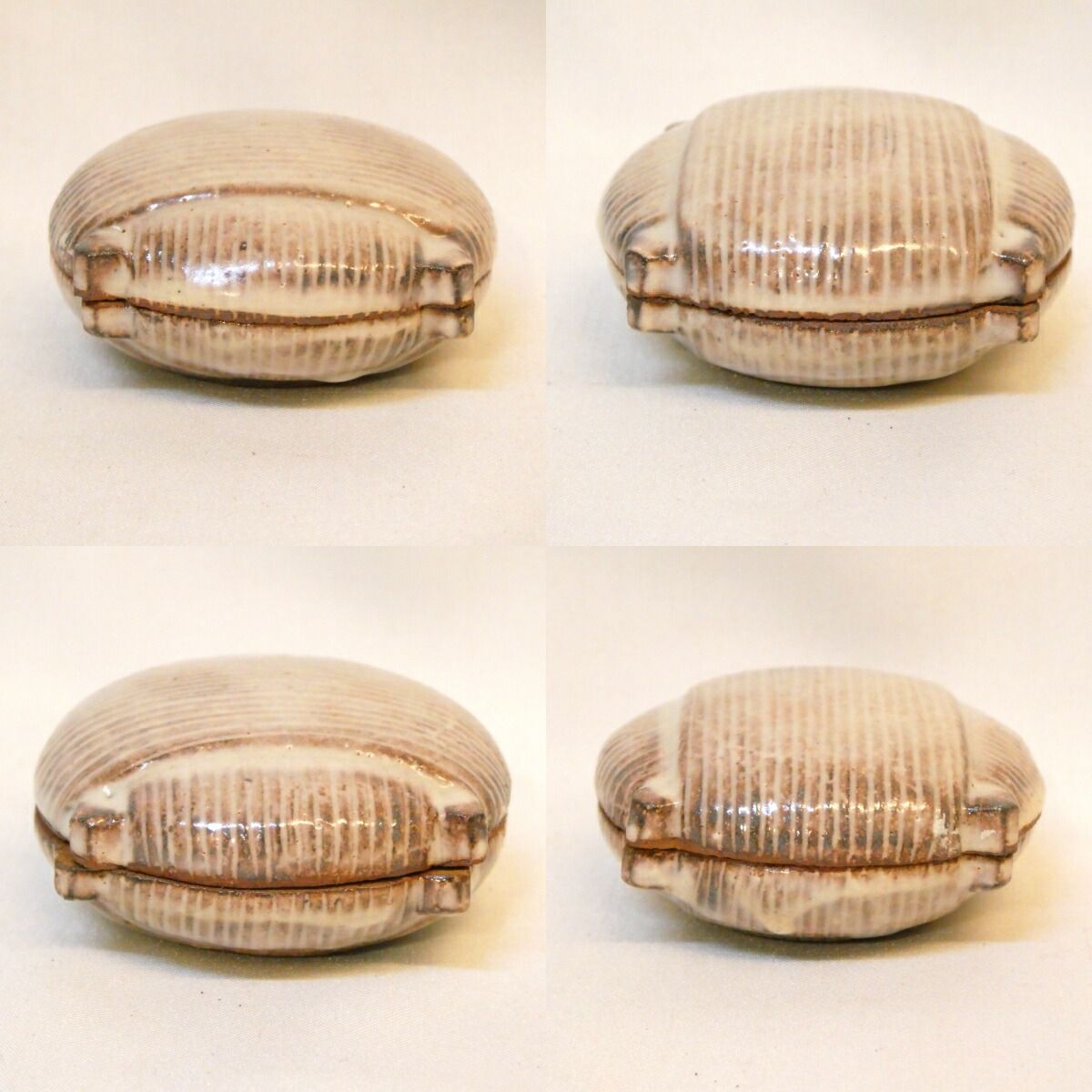 十二月の特売品】十二代 田原陶兵衛作 萩焼 糸巻 香合 茶道具【中古 美