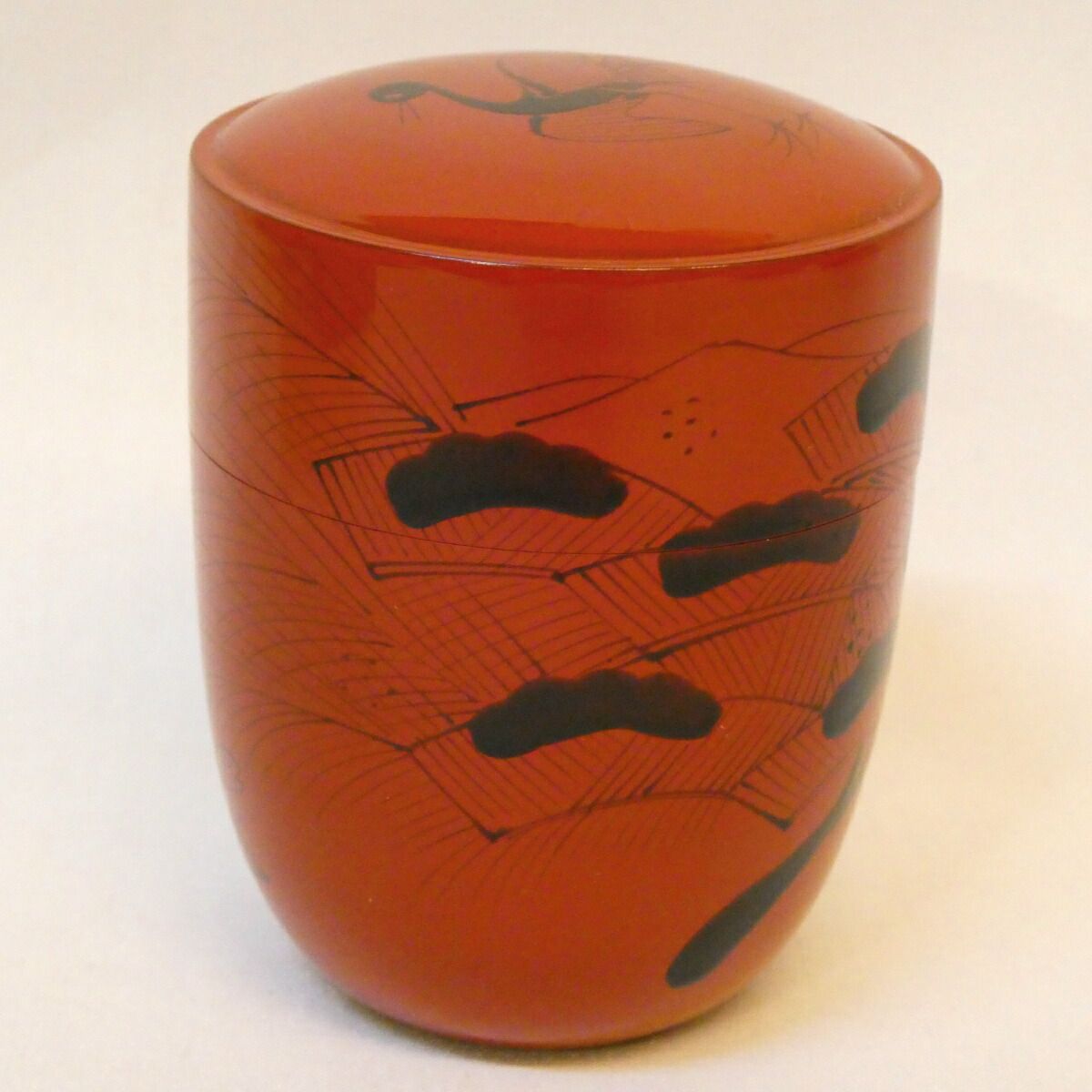 玄々斎好写】加賀塗師 岡本陽斎作 曙棗 裏千家 茶道具【中古 美品