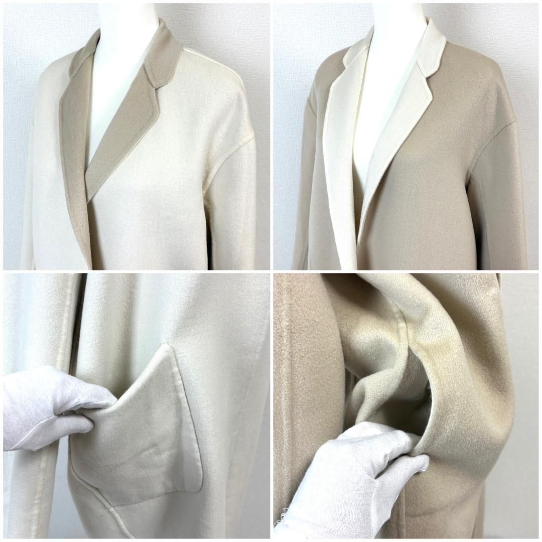 DAISY LIN FOXEY カシミヤコート リバーシブル F ベージュ×白 - メルカリ