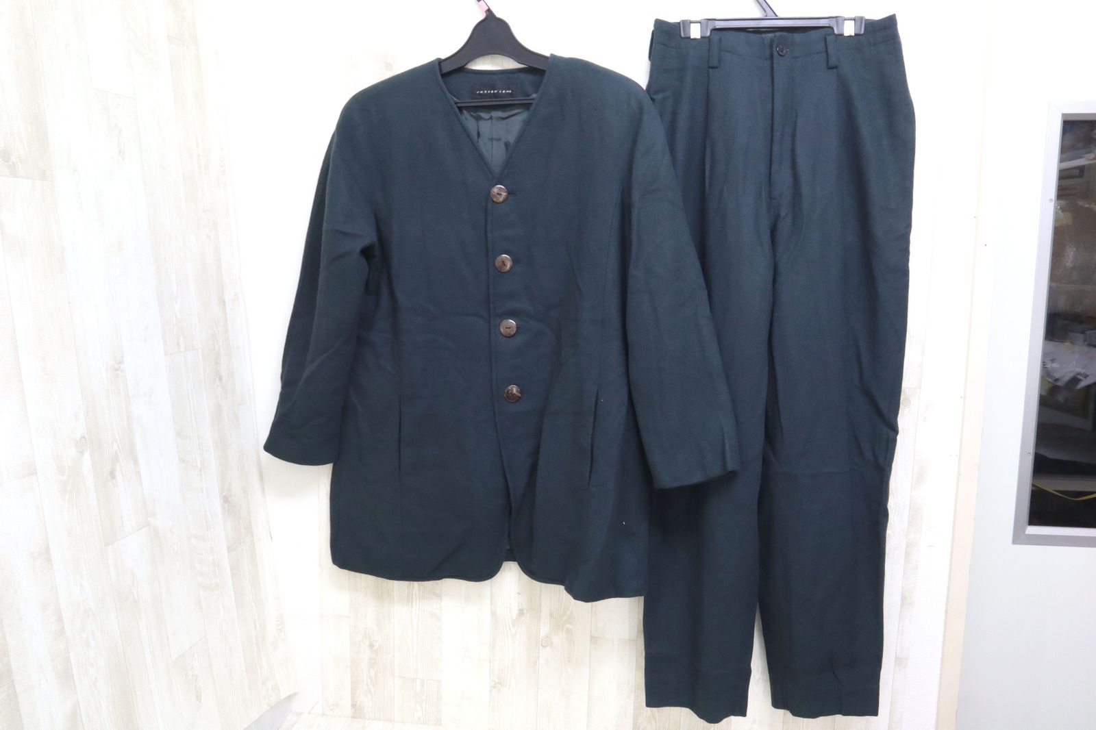 Jurgen Lehl ヨーガンレール セットアップ ウール ノーカラー