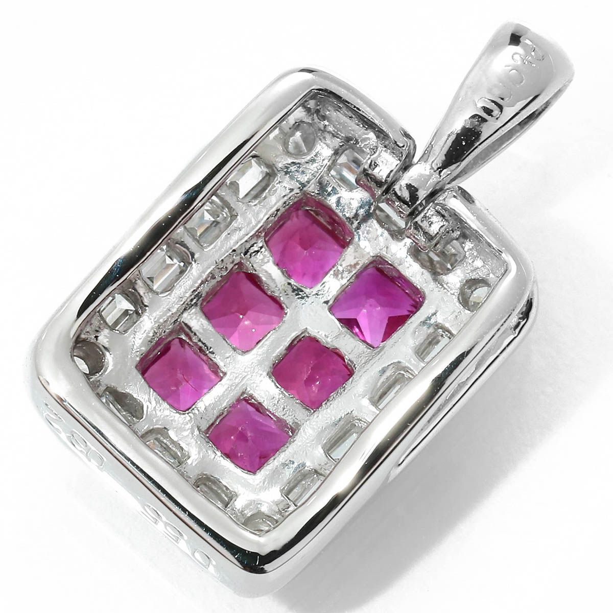 ルビー Pt900!!0.55ct!!◇天然ダイヤモンドリング◇J 約7.8g 約