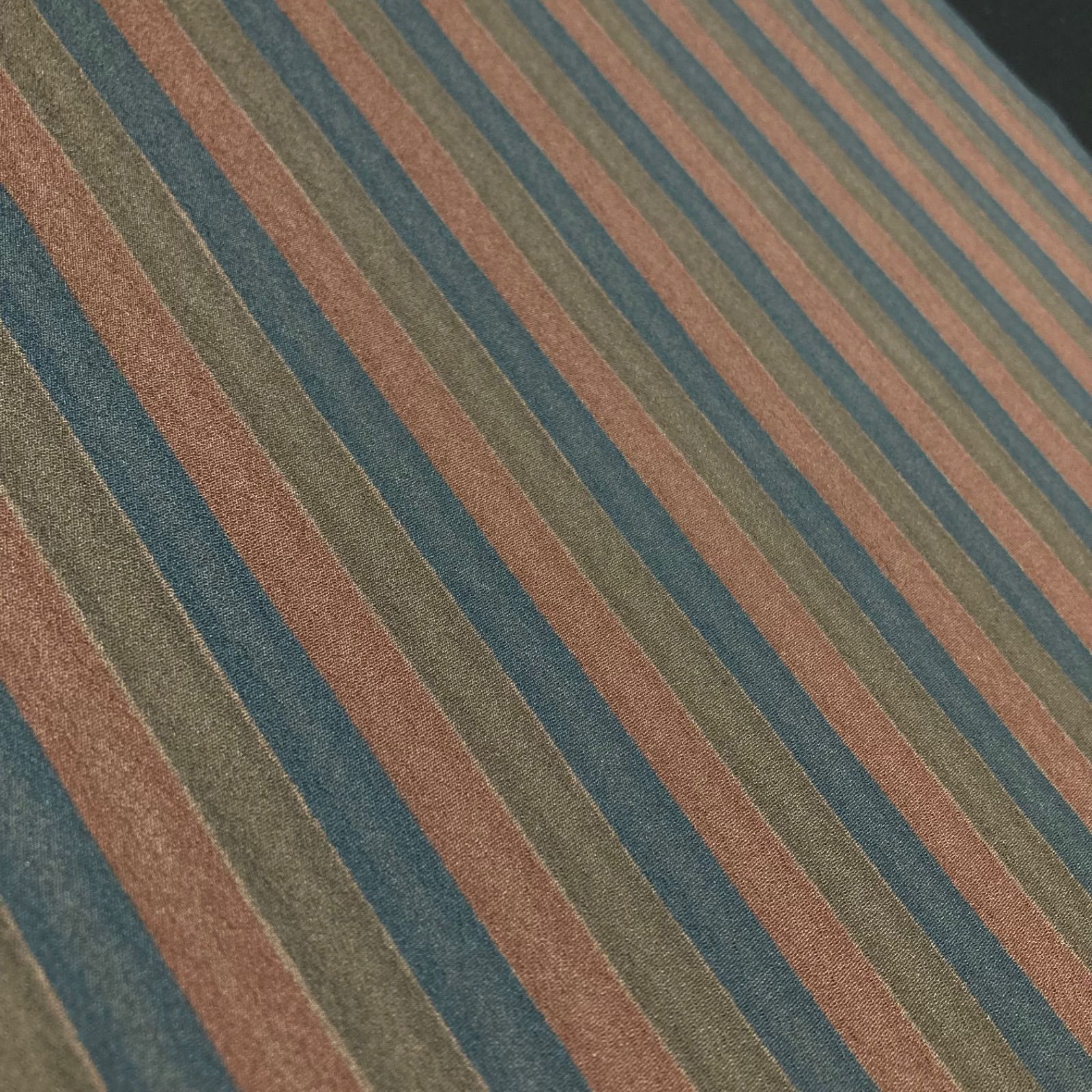 着物と帯オレンジ 安い y141◾️割と綺麗なポリエステル化繊着尺反物5