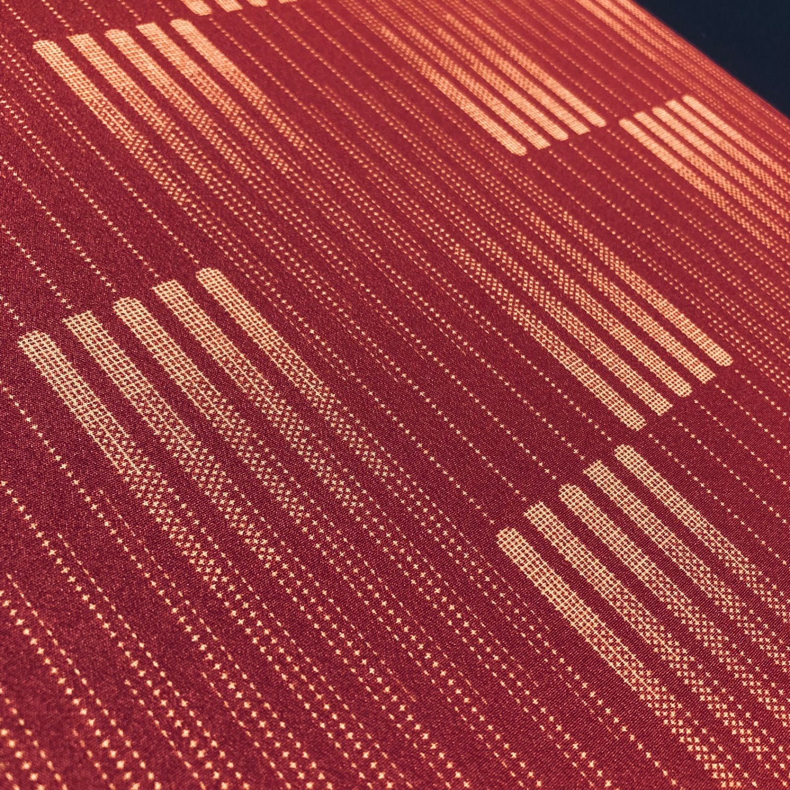 着物と帯オレンジ 安い y141◾️割と綺麗なポリエステル化繊着尺反物5