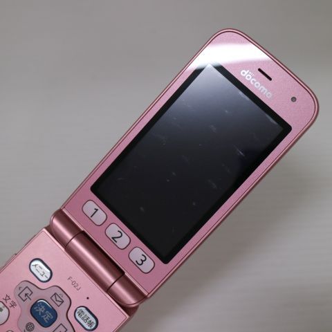 超美品 F-02J らくらくホン ピンク 即日発送 ガラケー DoCoMo 富士通