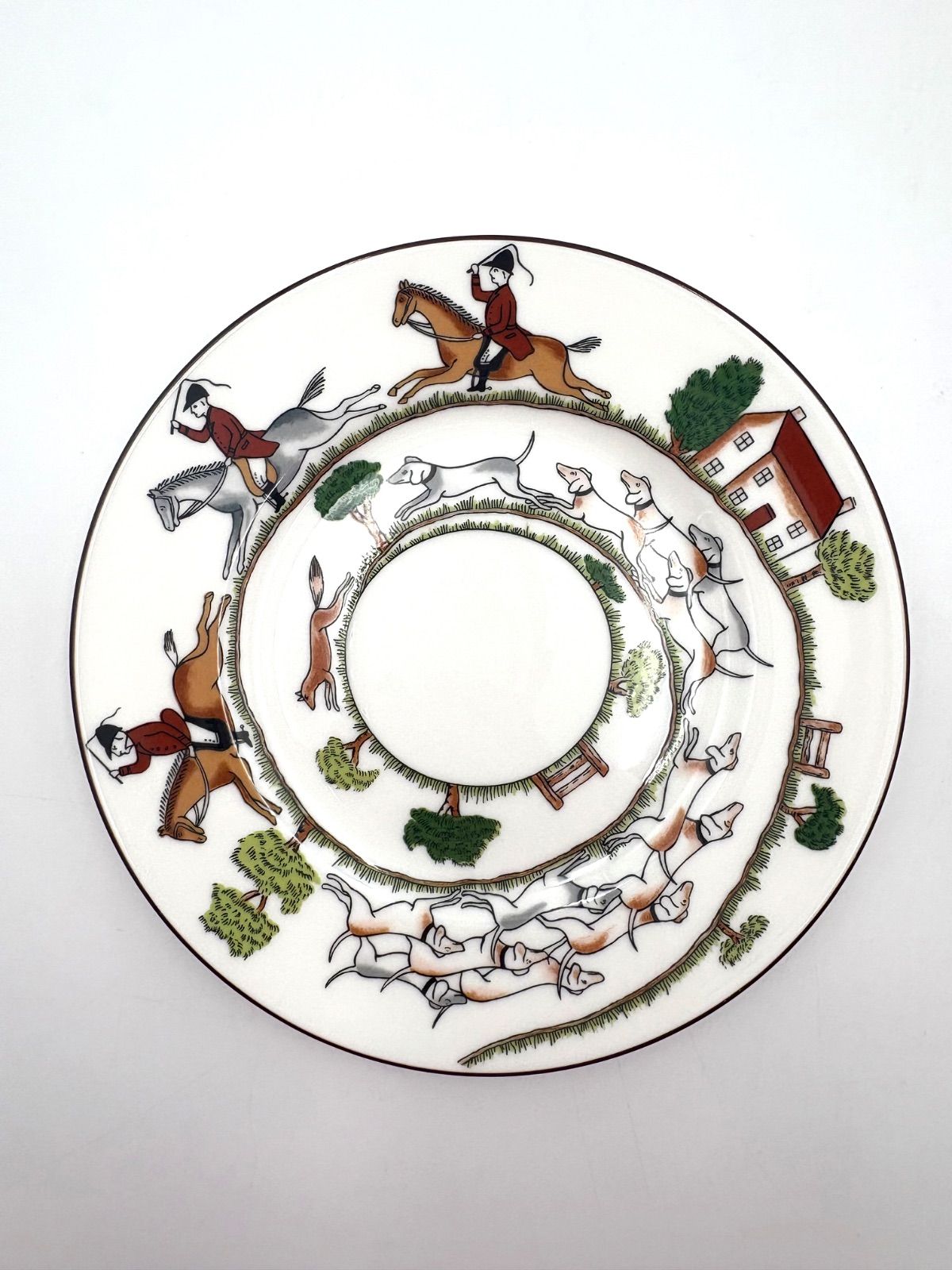 美品】WEDGWOOD ウェッジウッド ハンティングシーン 17.5cm プレート