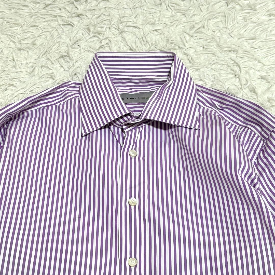 ETRO 長袖ドレスシャツ 39 パープル