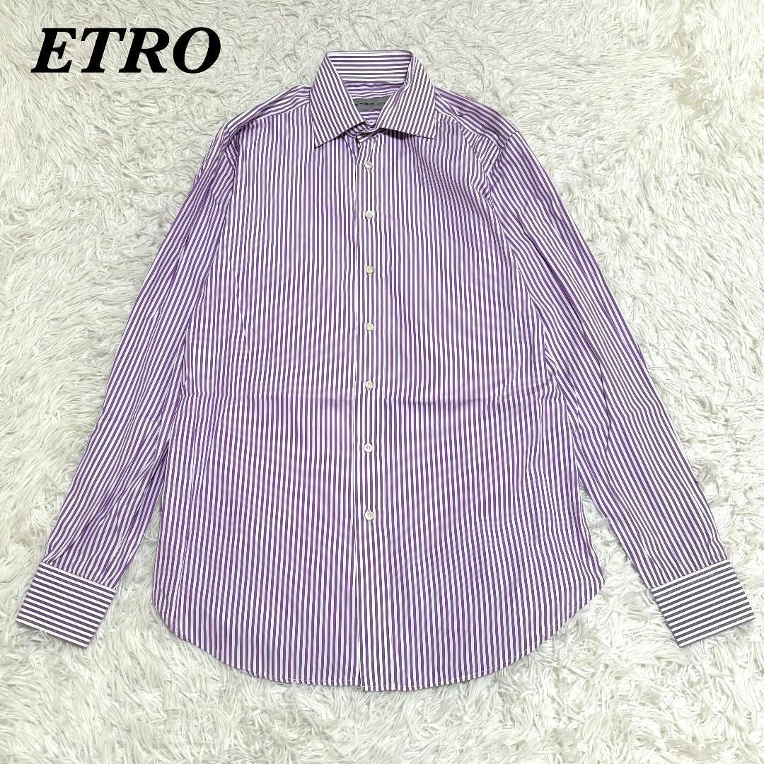 ETRO 長袖ドレスシャツ 39 パープル