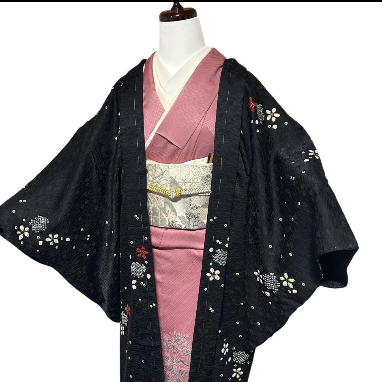 黒の長羽織・正絹・袷・着物・ 【公式通販】