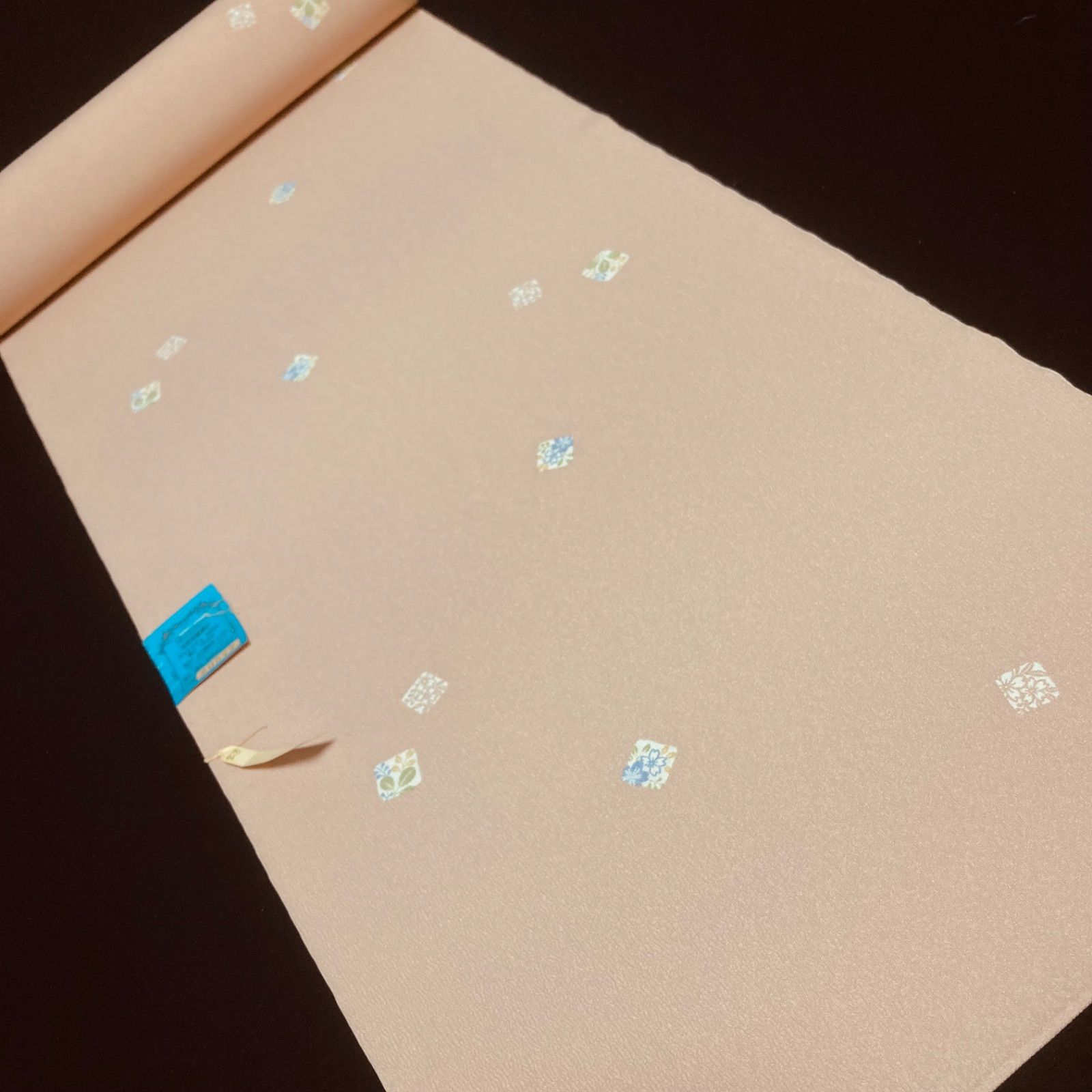 着物と帯オレンジ y 142◾️割と なポリエステル化繊着尺反物5点◾️