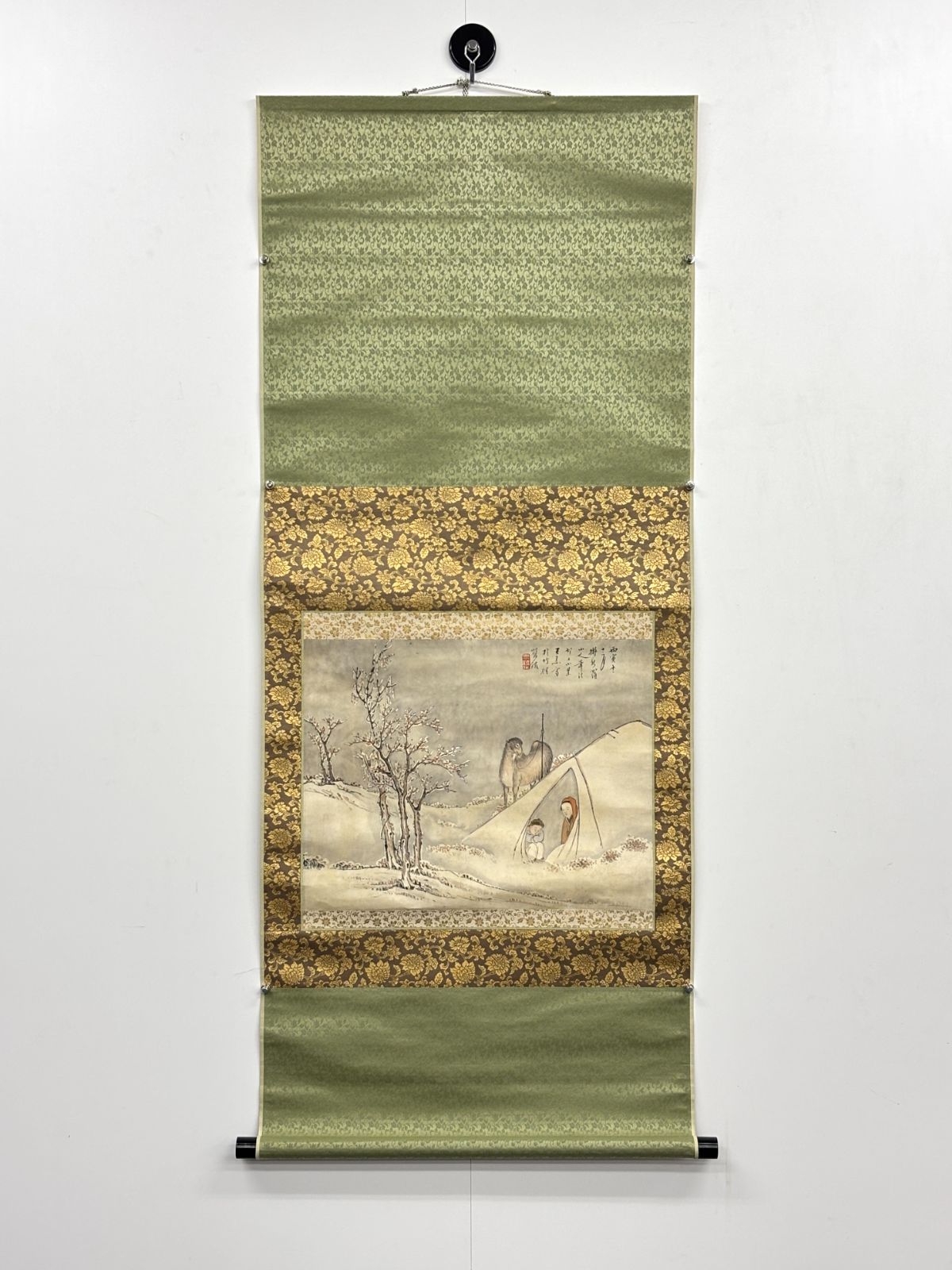 掛軸 M.22 雪の図 落款印あり ＃茶掛＃古美術 #骨董品 #まとめてお買取