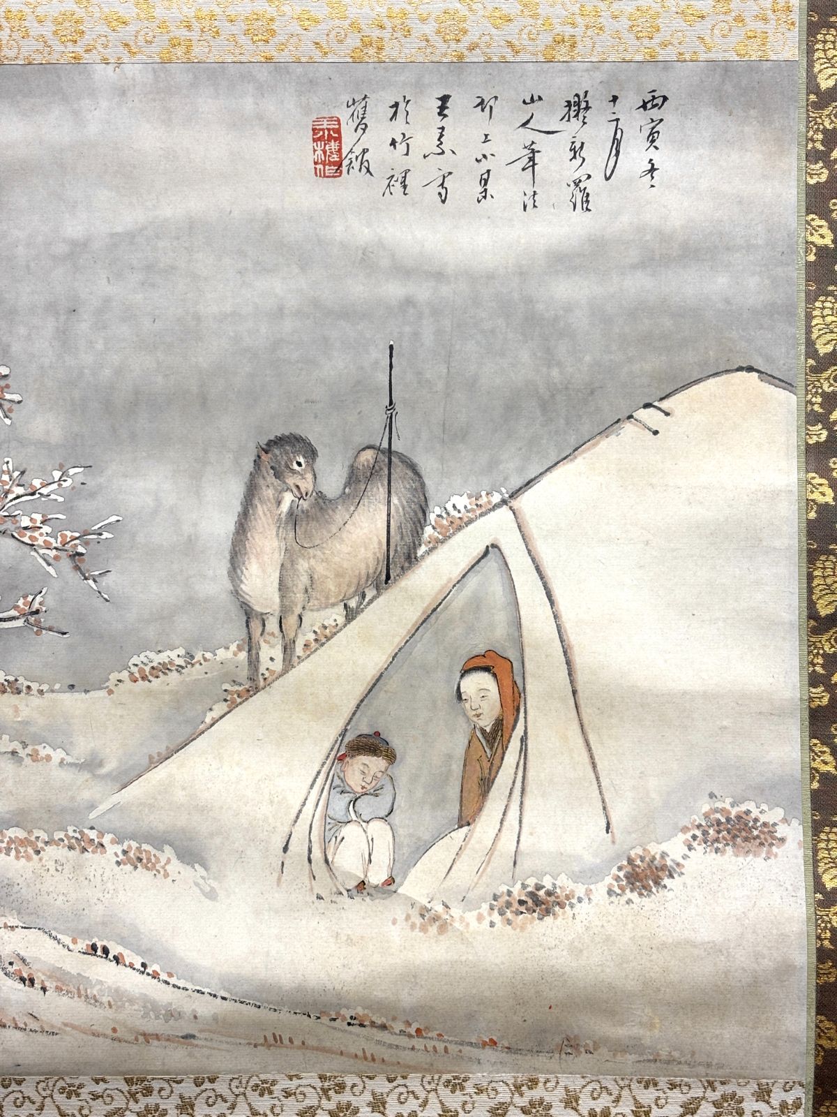 掛軸 M.22 雪の図 落款印あり ＃茶掛＃古美術 #骨董品 #まとめてお買取