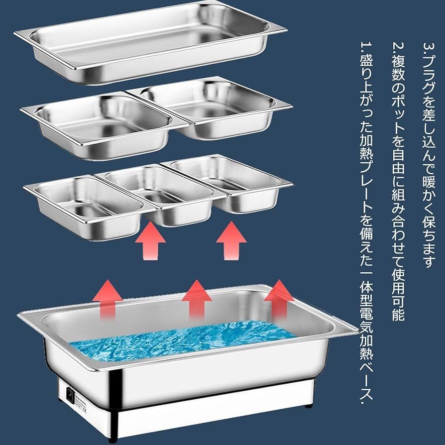 チェーフィングディッシュ 湯煎式