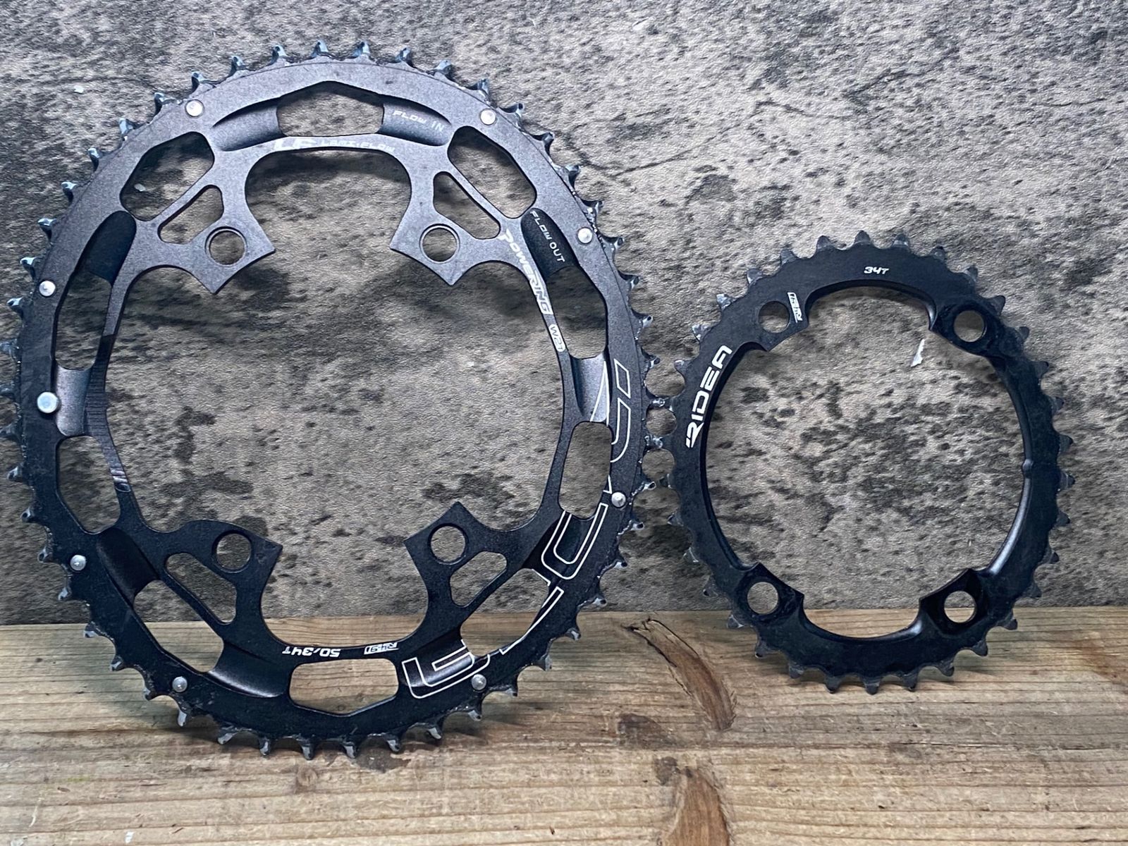 JO926 リデア RIDEA PowerRing W2T R4-9 チェーンリングセット 50/34T