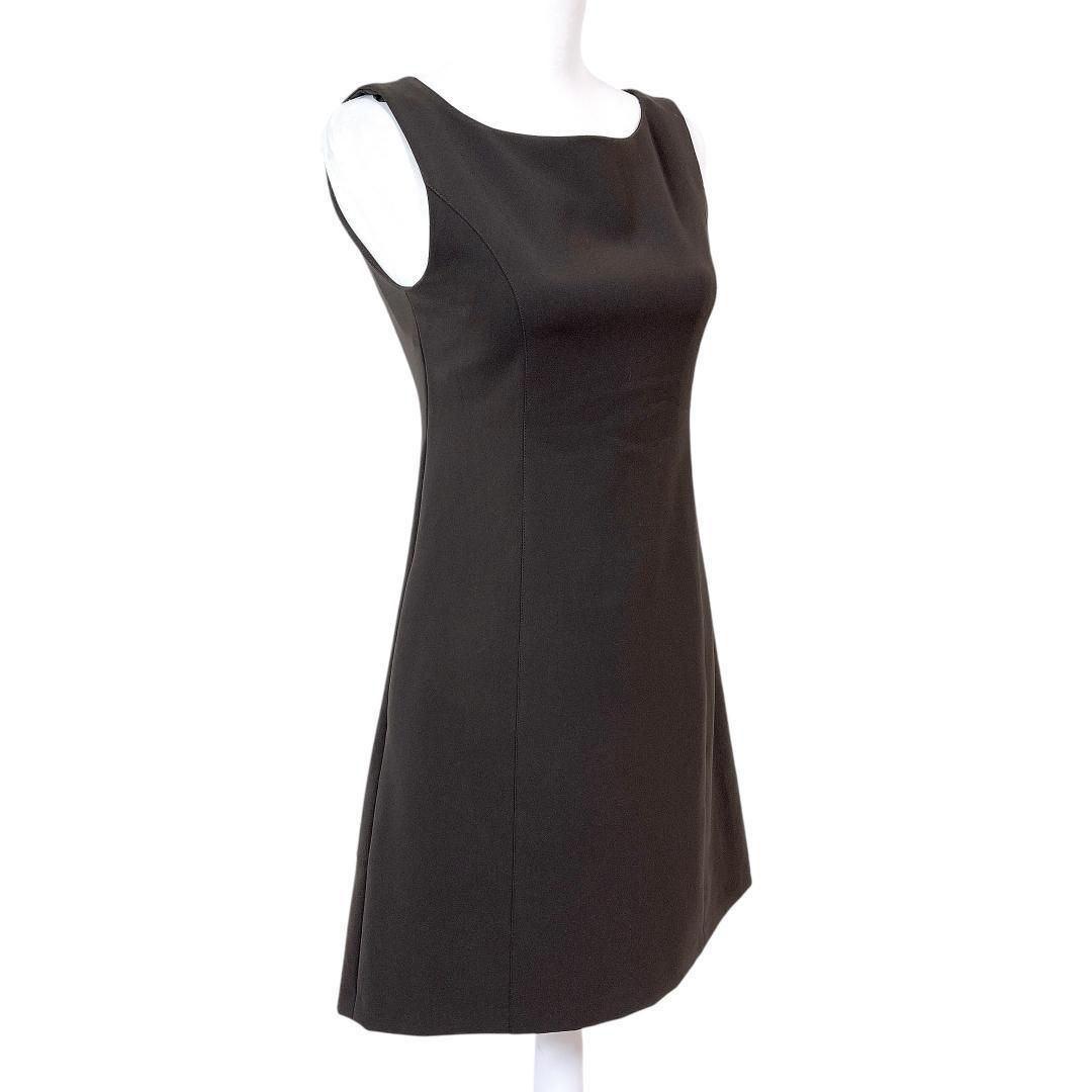 FOXEY ノースリーブワンピース 背面裾プリーツ 38 ブラウン - メルカリ