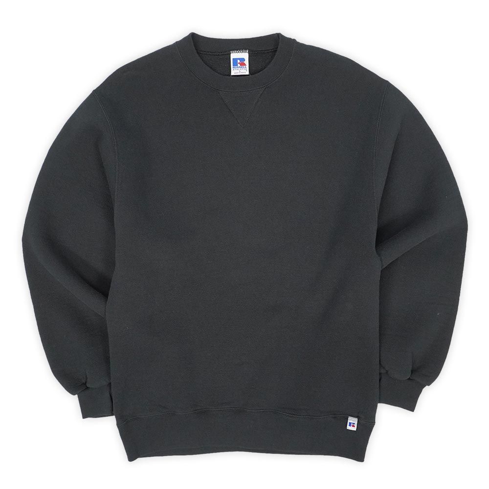 90s RUSSELL ラッセル スウェット 無地 ブランク USA 黒 L ラッセル RUSSELL 90s 00s 90-2000年代 前V ブランクスウェット 無地
