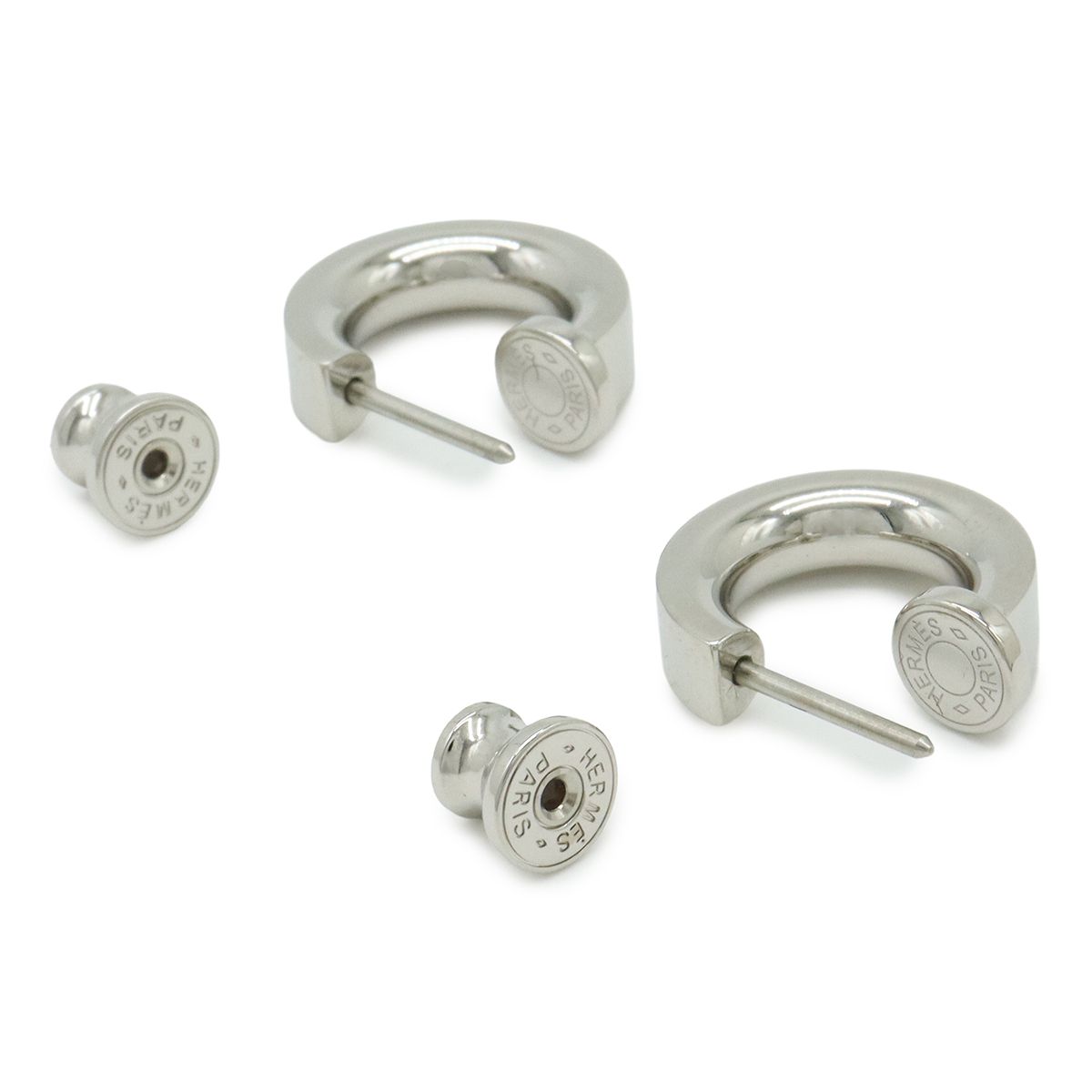 HERMES エルメス オーケリー ピアス カデナモチーフ フープピアス