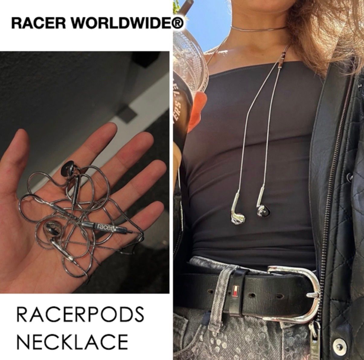 Racer Worldwide イヤホンネックレス シルバー - メルカリ