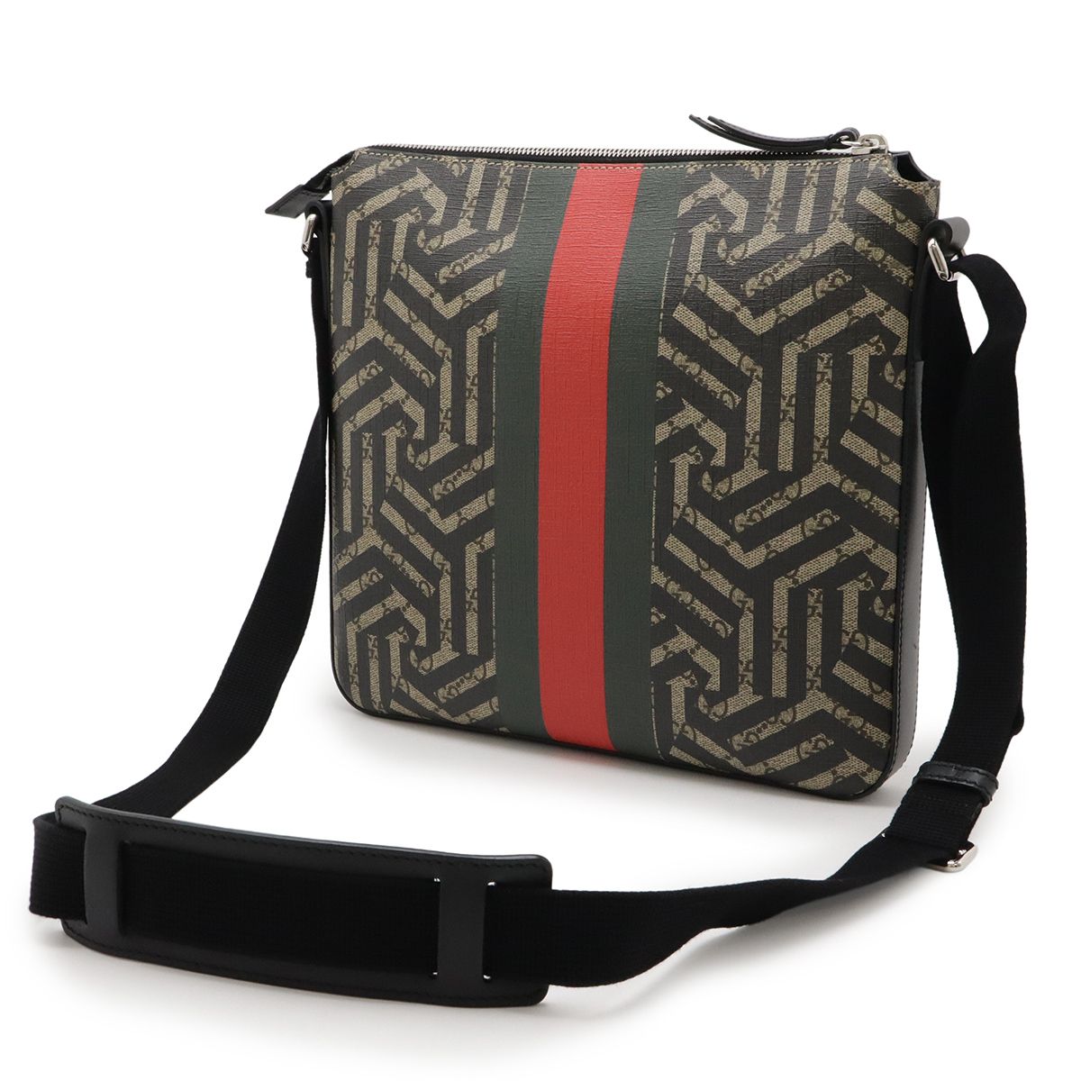 GUCCI グッチ GGカレイド GGスプリーム ウェブライン ショルダーバッグ メッセンジャーバッグ ビー 蜂 PVC レザー ベージュ ブラック 471466