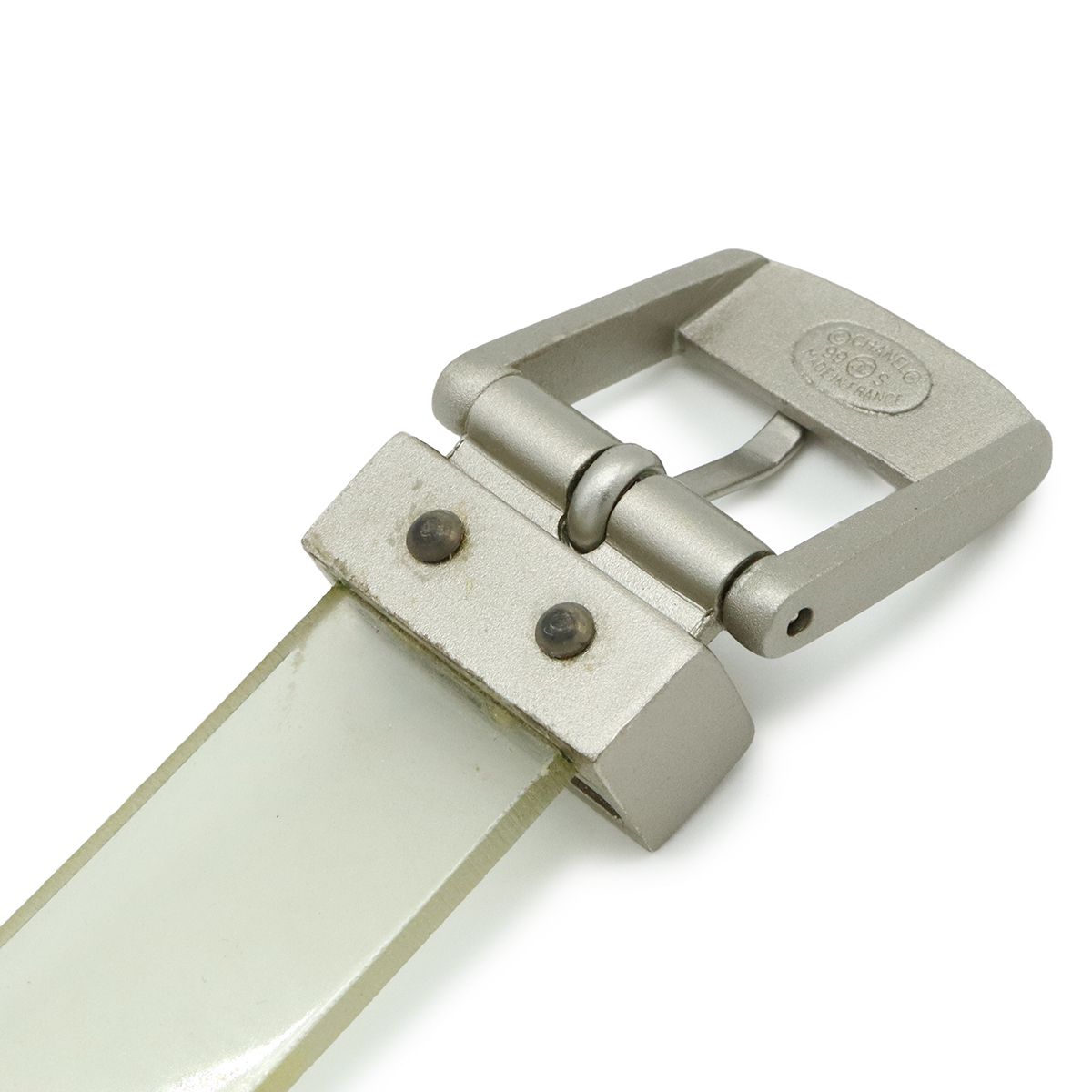 CHANEL シャネル ラバー ブレスレット バンド ロゴ クリア シルバー