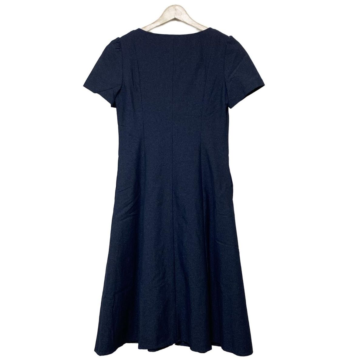 ルネ reneベロアワンピース 34 ネイビー Rene(ルネ) ワンピース サイズ34 S レディース - ダークネイビー 半袖