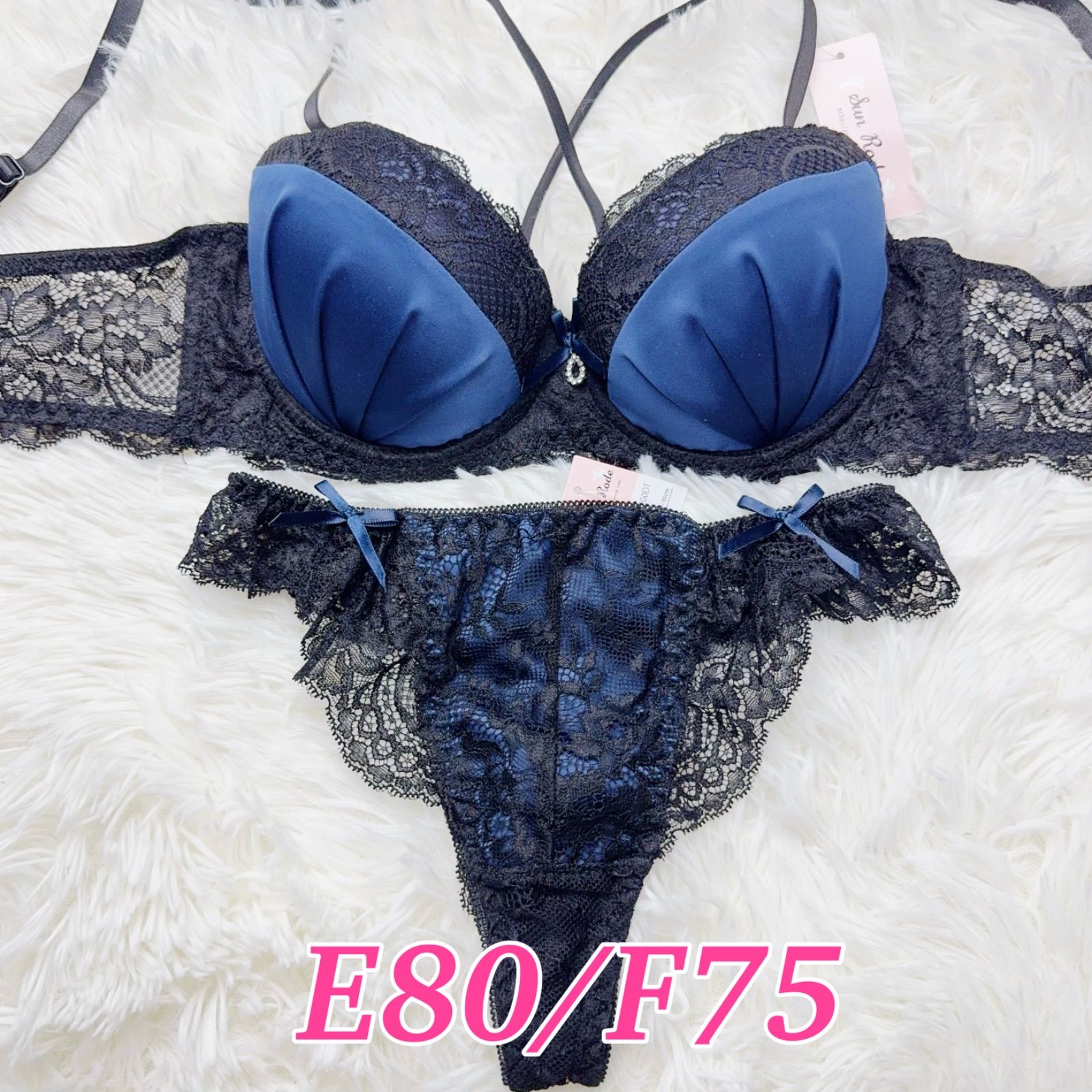 ブラショーツセット ブラジャーTバックセット E80/F75 マットサテン