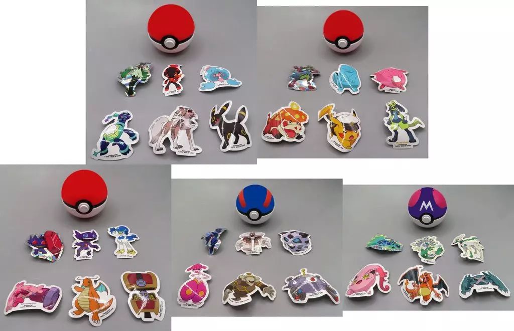 中古】シール・ステッカー 全5種セット 「ポケモン ボールでゲット